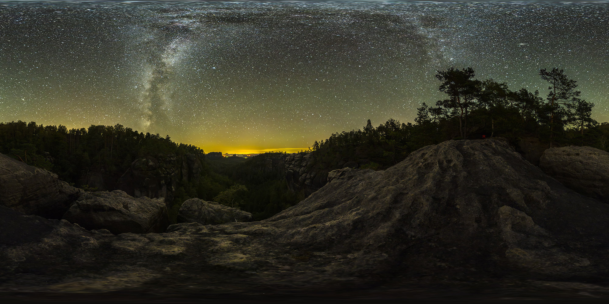 Panorama  Affensteine - Kleiner Dom Astrofotografie