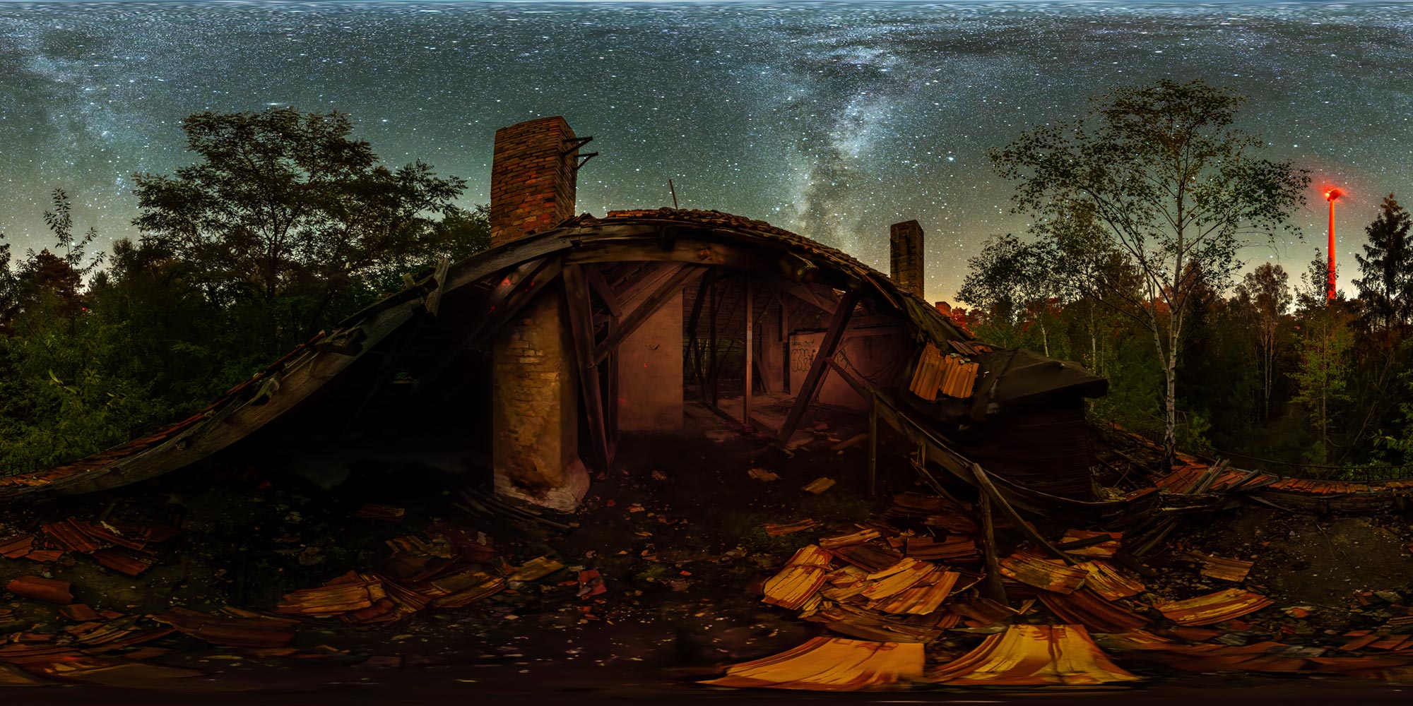 Panorama  Altes Lager (Niedergörsdorf) - Villa Dach Astrofotografie