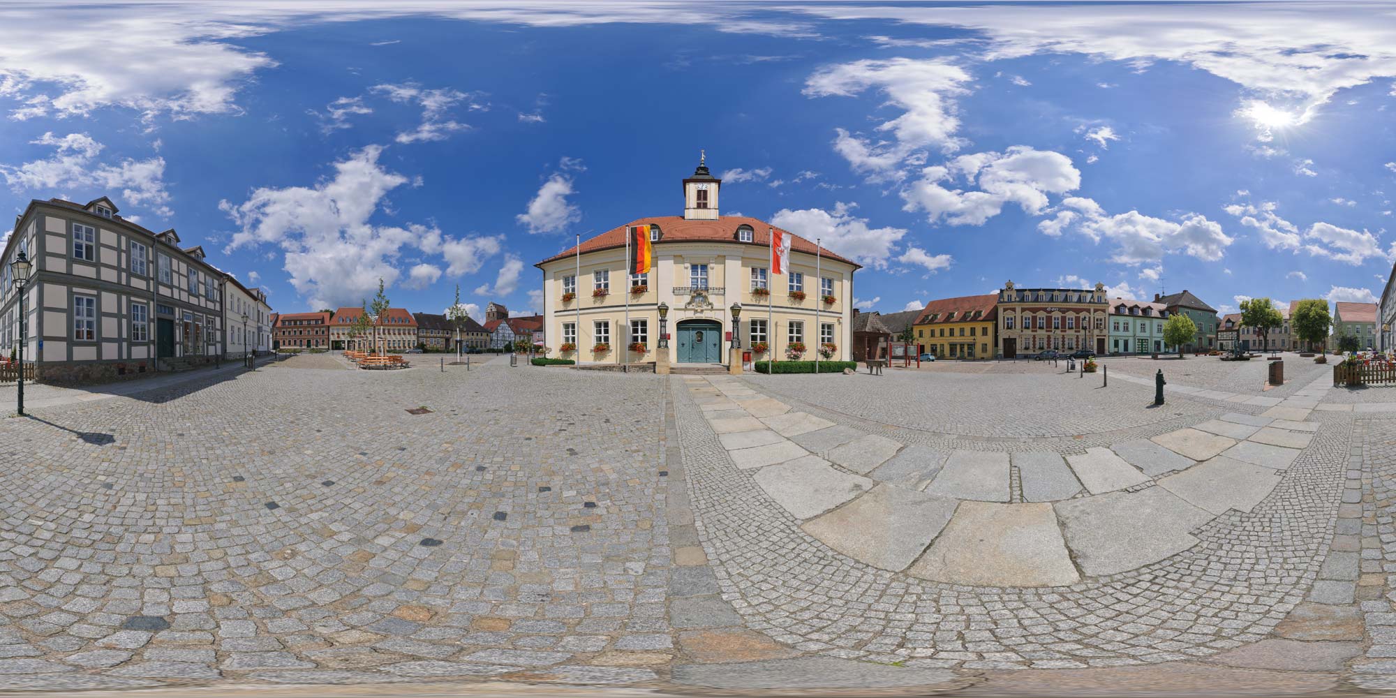 Panorama  Angermünde - Rathaus