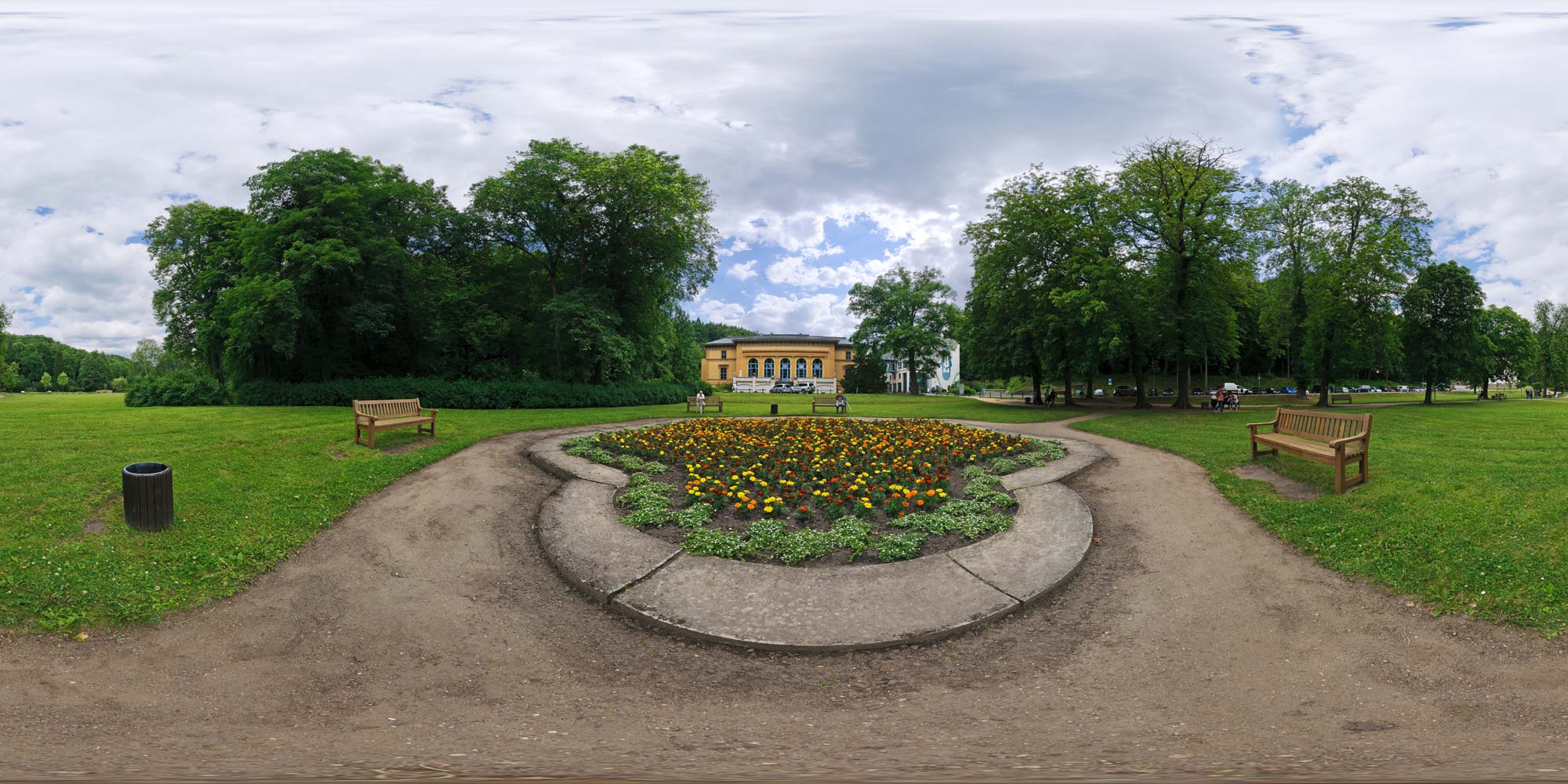 Panorama  Bad Freienwalde - Kurviertel - Kurpark