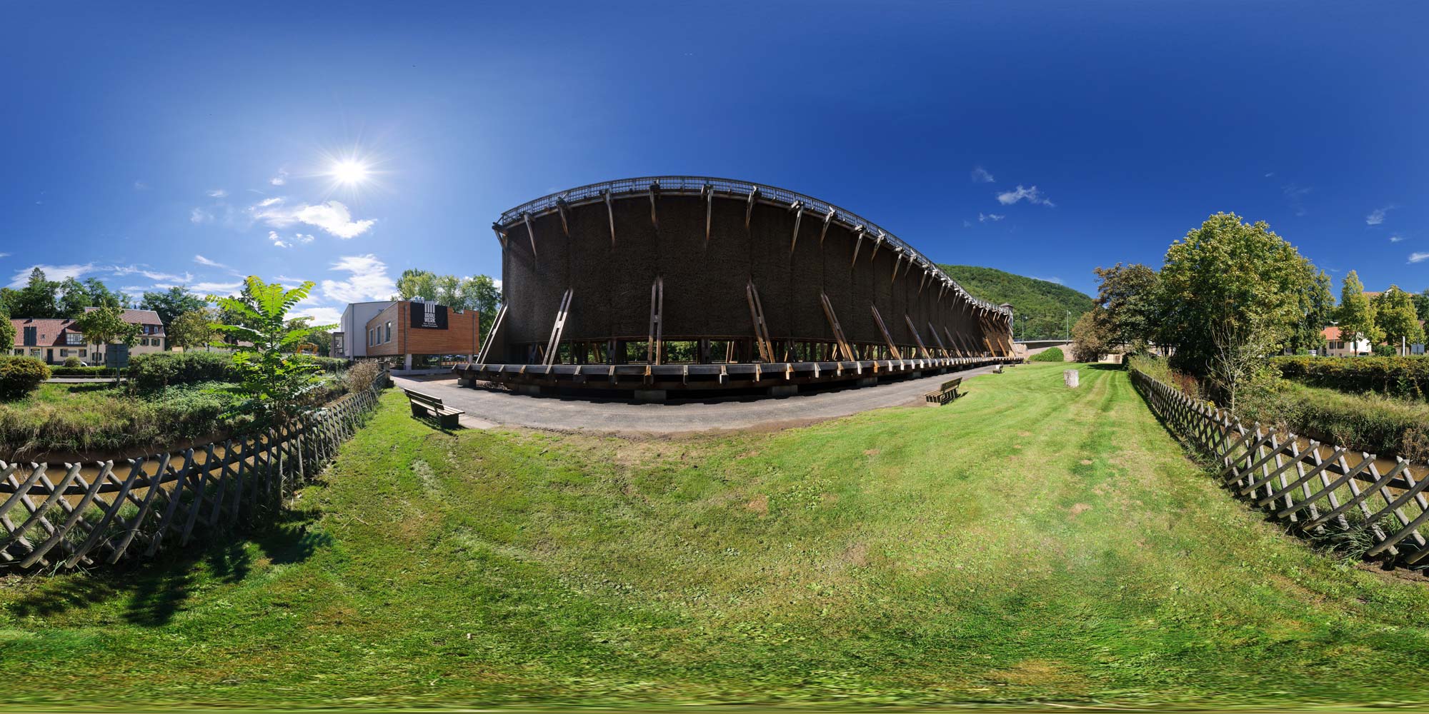 Panorama  Bad Kreuznach - Kurpark - Altes Gradierwerk