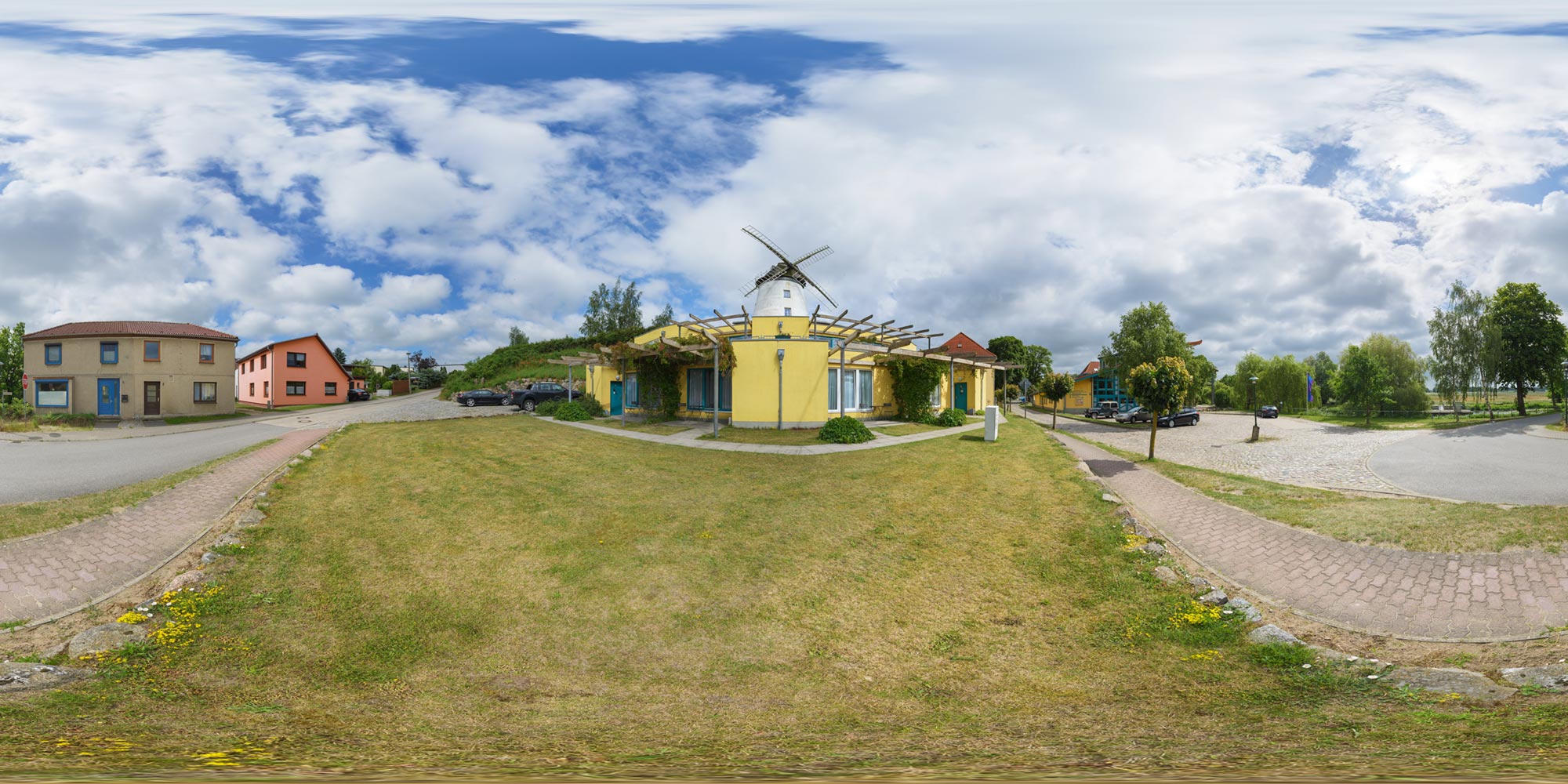 Panorama  Bad Sülze - Mühle Mühlenstein - Sockel