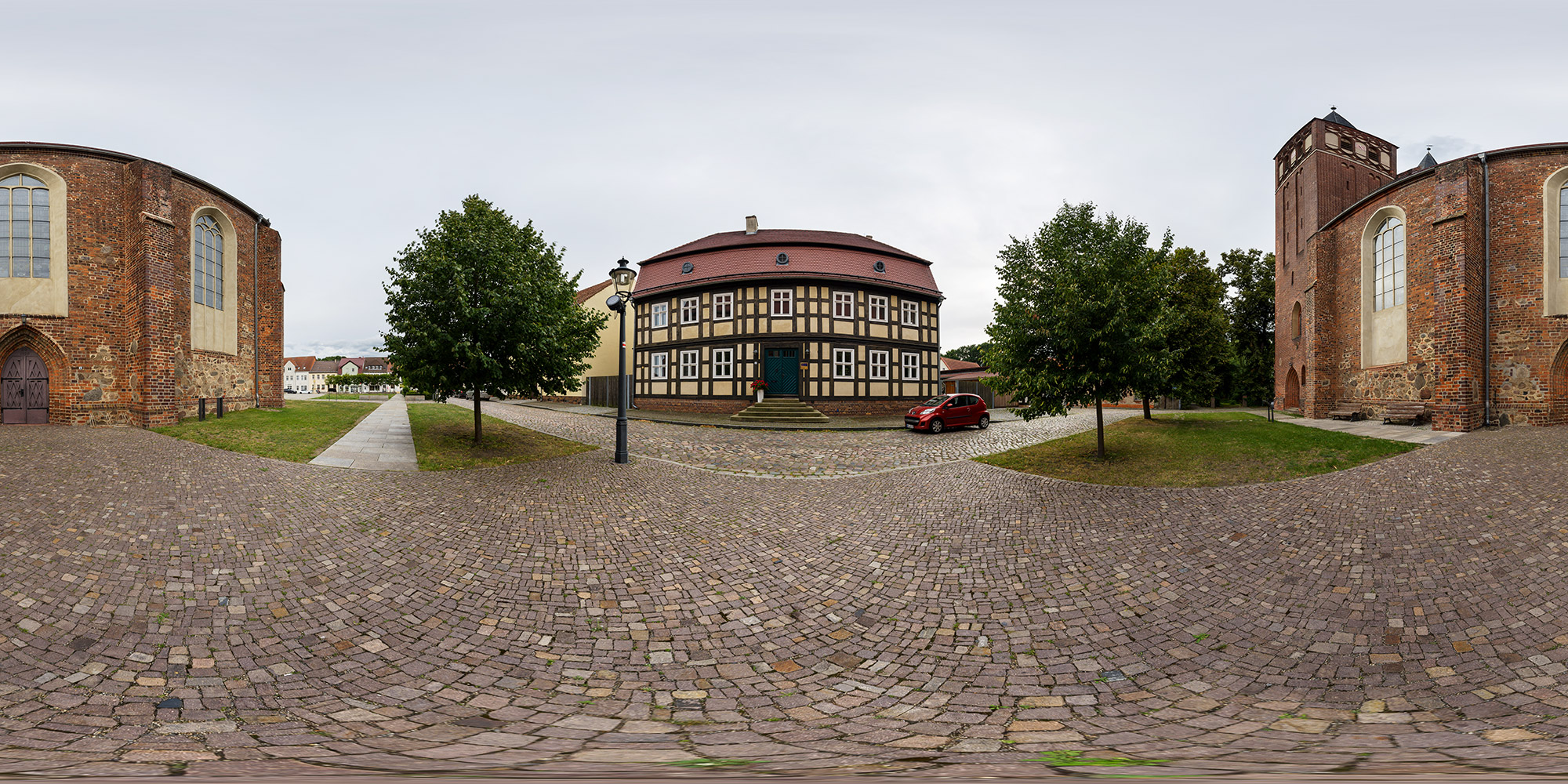 Panorama  Baruth/Mark - Pfarrhaus
