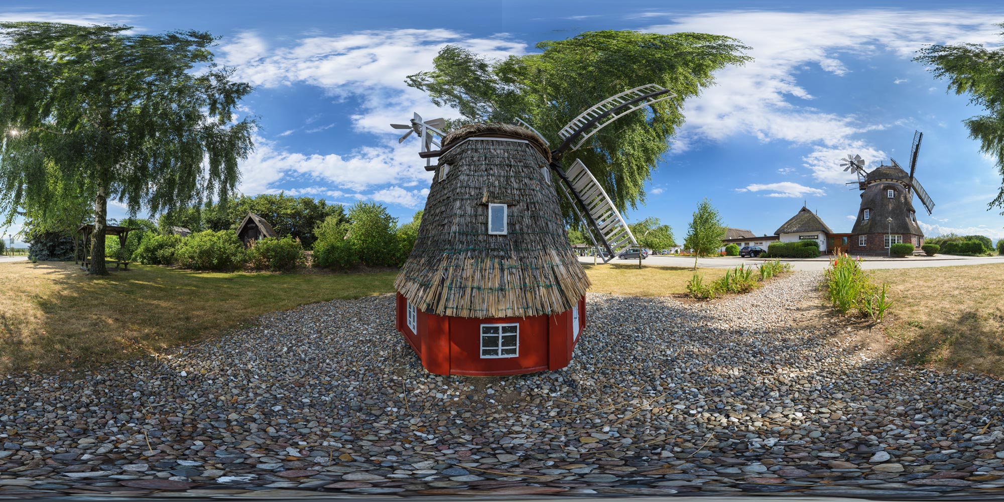 Panorama  Dorf Mecklenburg - Modellmühle