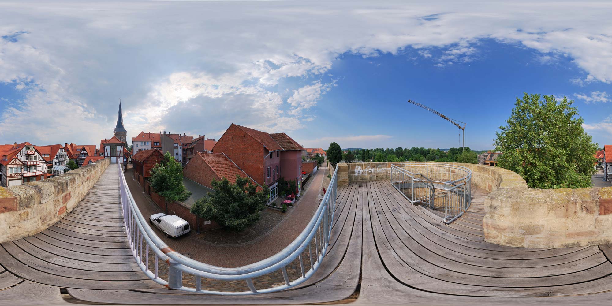 Panorama  Duderstadt - Westerstieg Stadtmauer