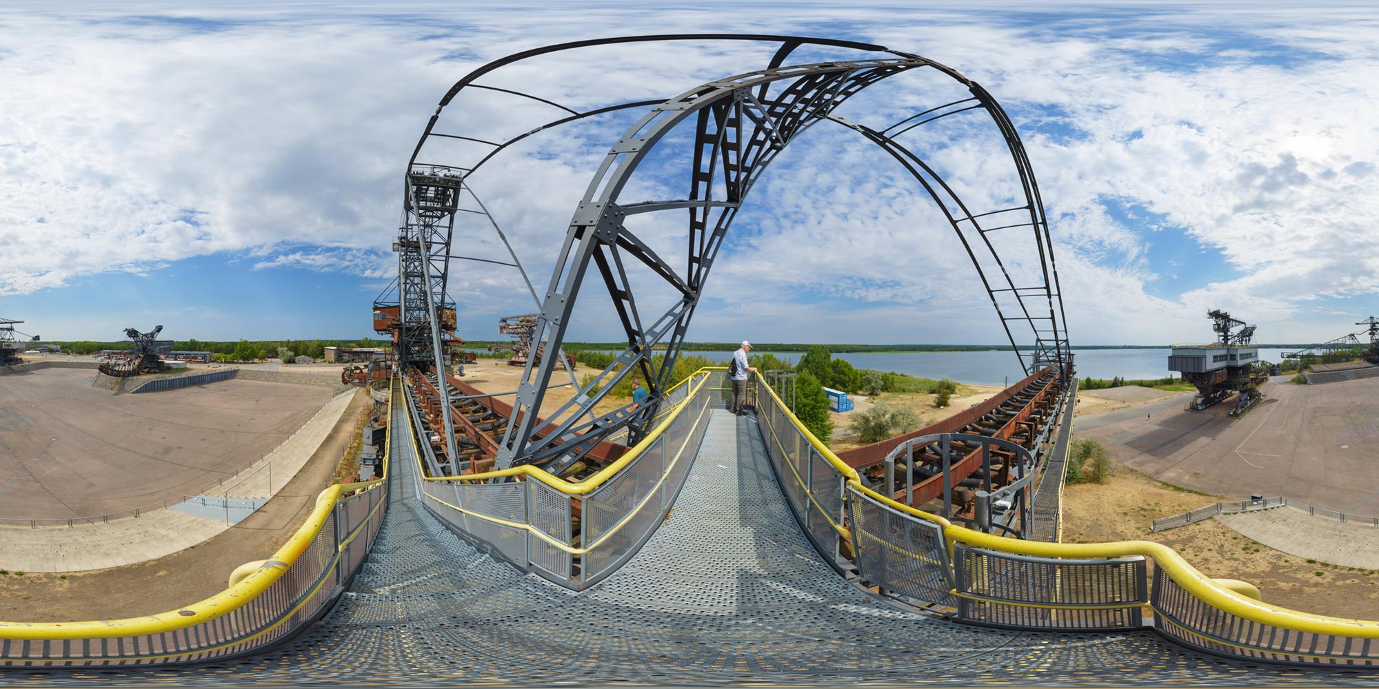 Panorama  Ferropolis - Absetzer Gemini Aussicht