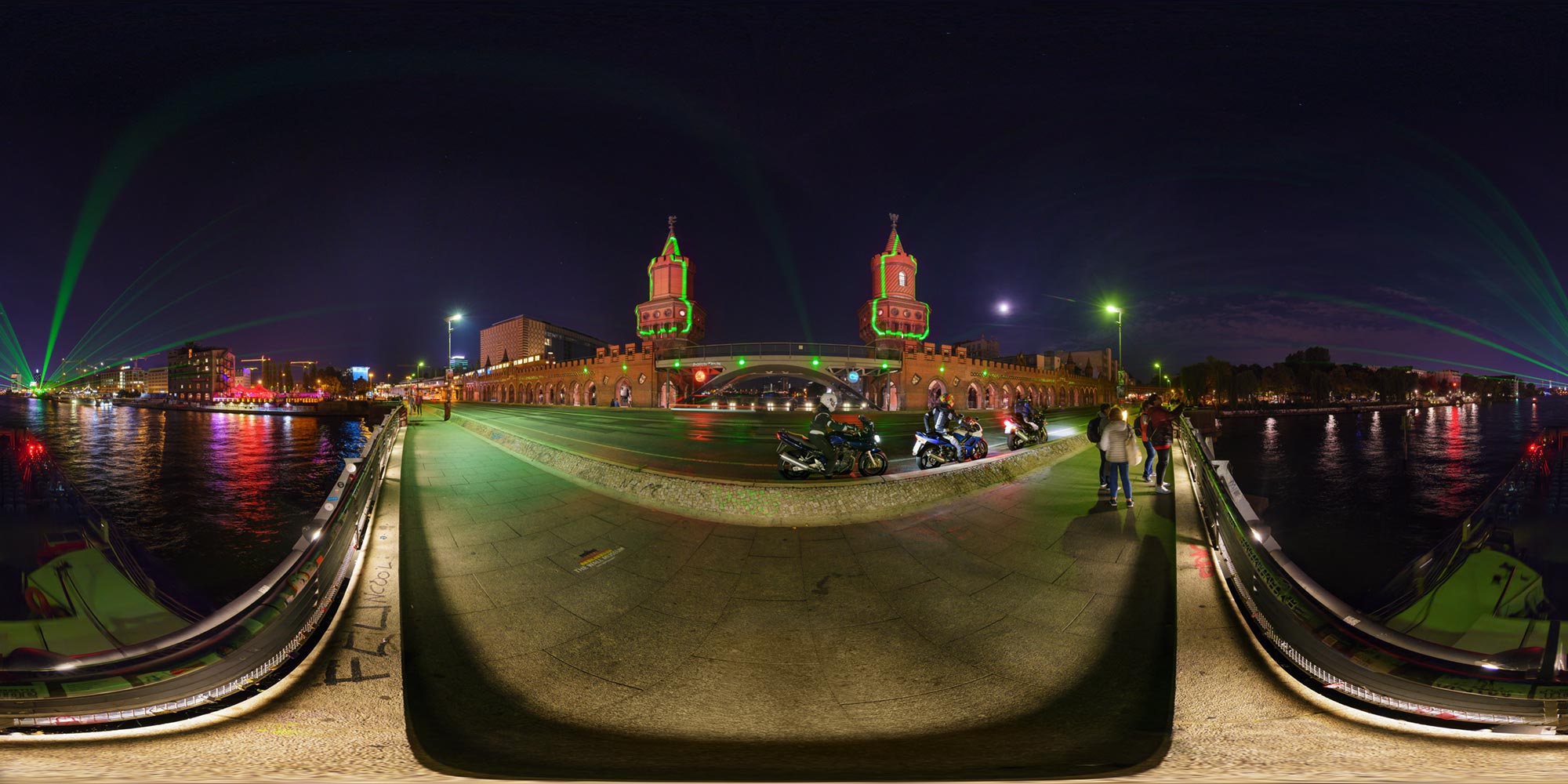 Panorama Berlin Festival of Lights - FOL 2017 Oberbaumbrücke