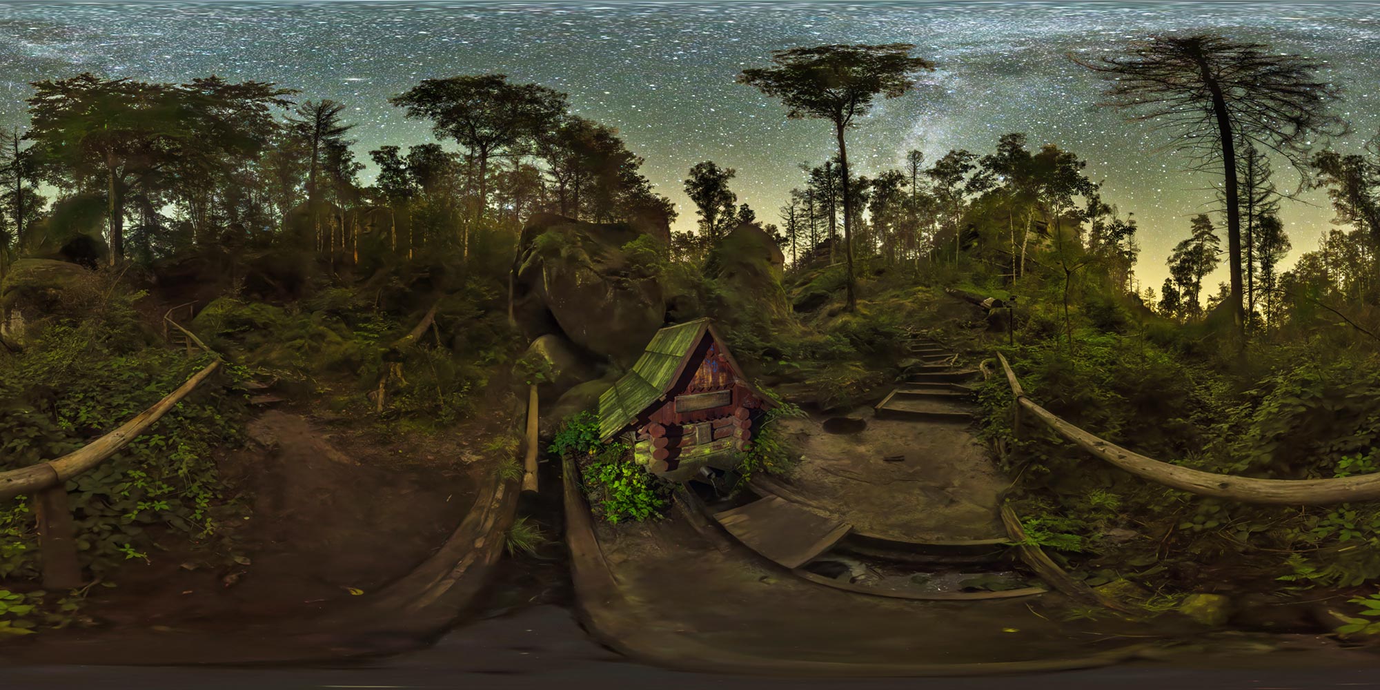 Panorama  Nachts - Friensteinflössel Astrofotografie