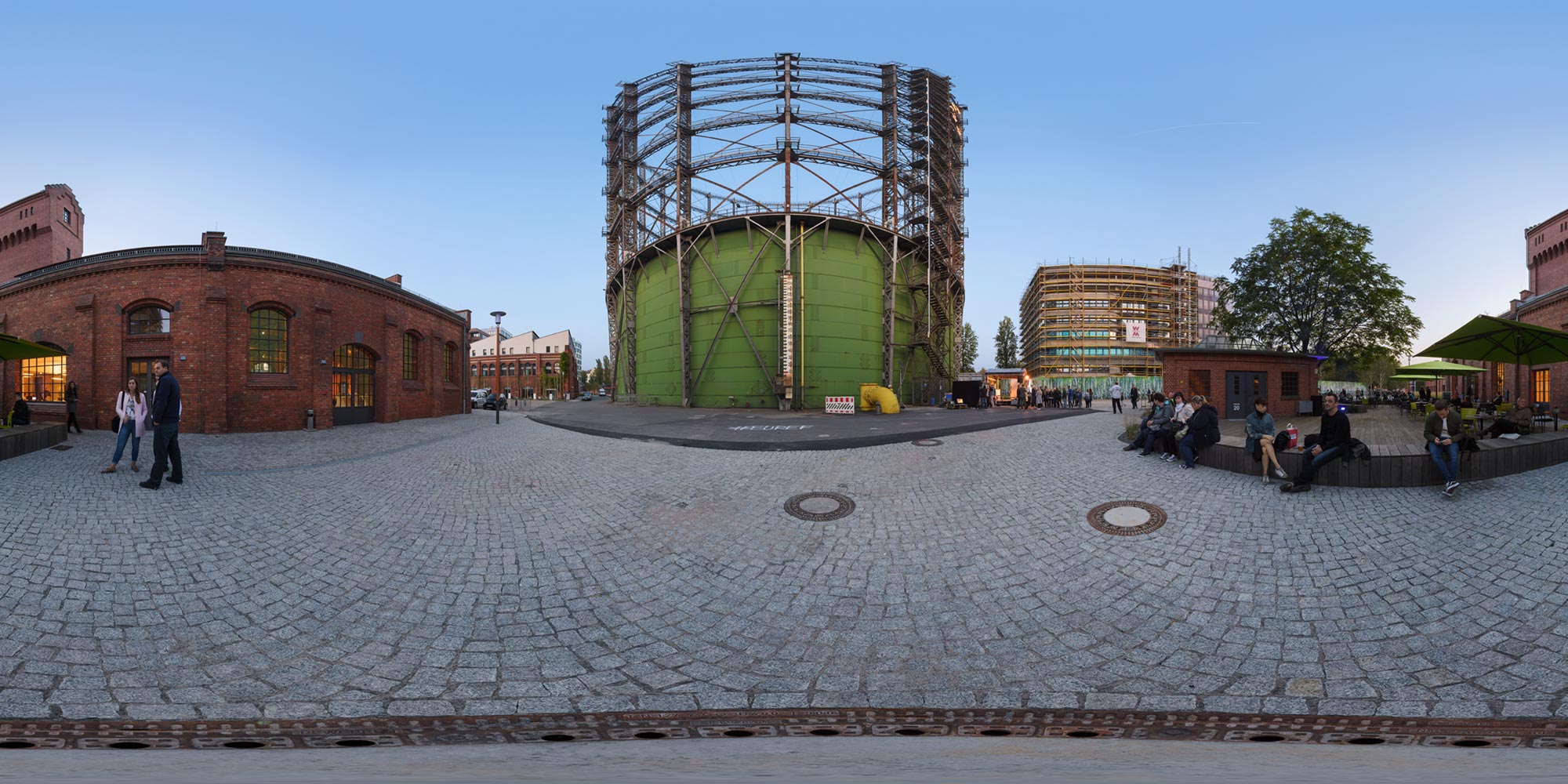 Panorama Berlin Gasometer Schöneberg - Füllanzeige