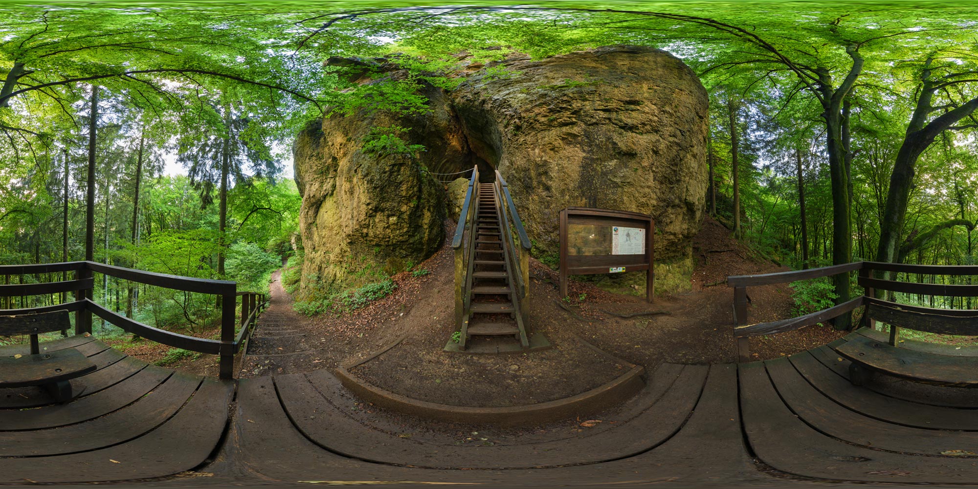 Panorama  Gerolstein - Buchenlochhöhle - Zugang