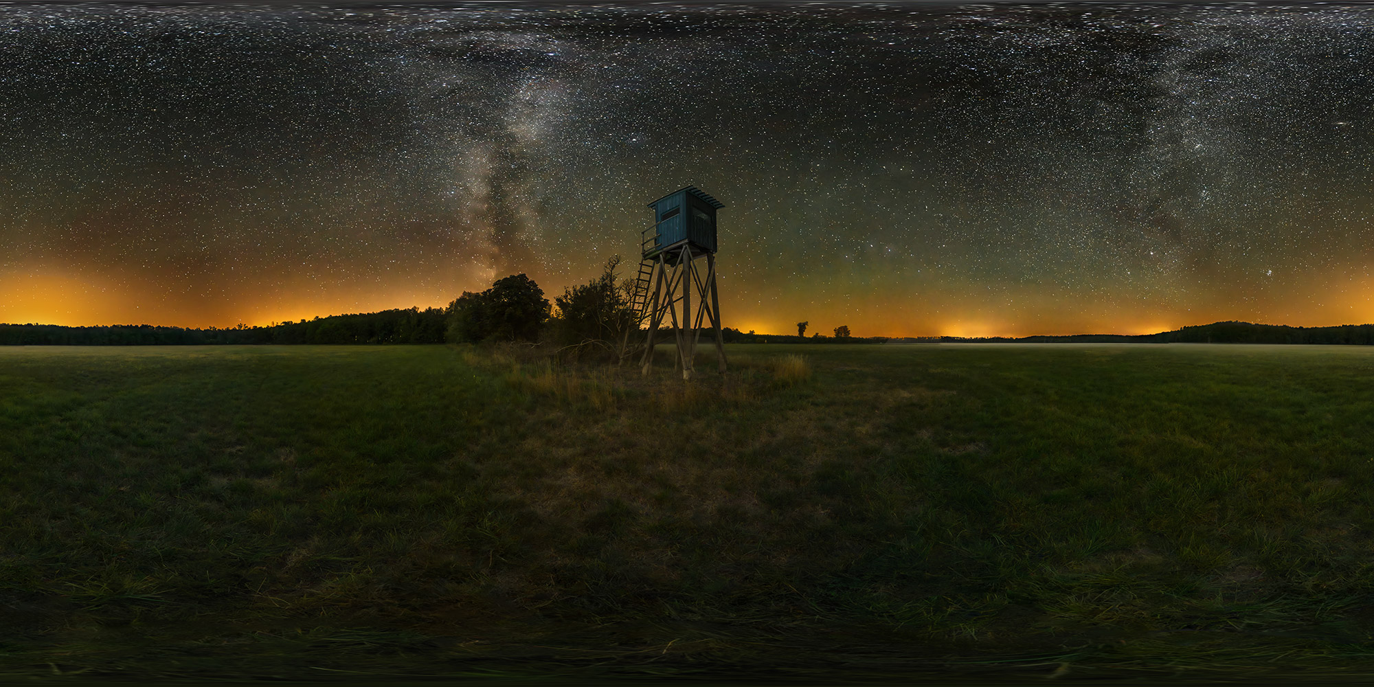 Panorama  Sternenpark Westhavel - Görne Hochsitz am Polnischen Graben