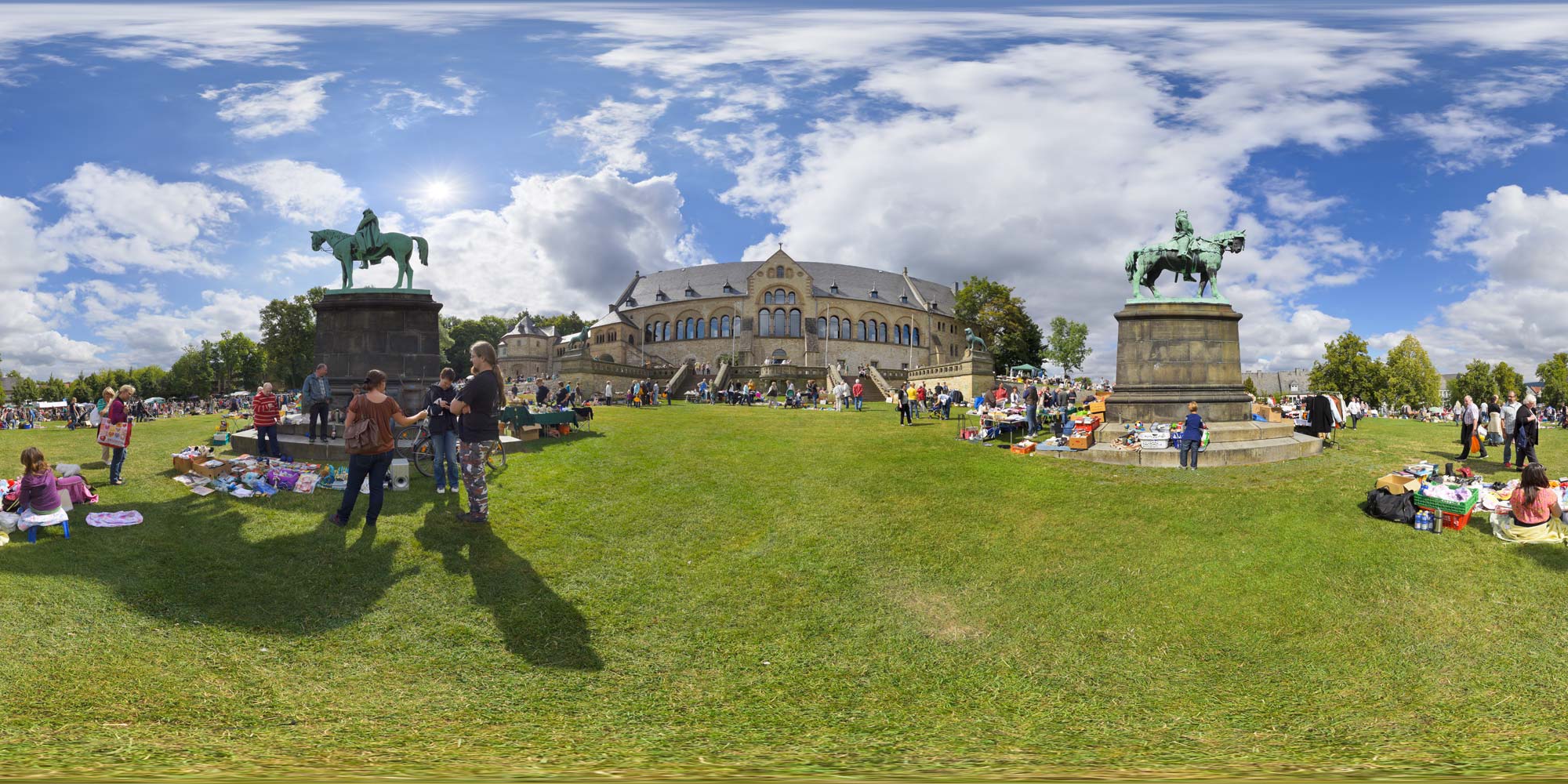 Panorama  Goslar - Kaiserpfalz - Park Flohmarkt