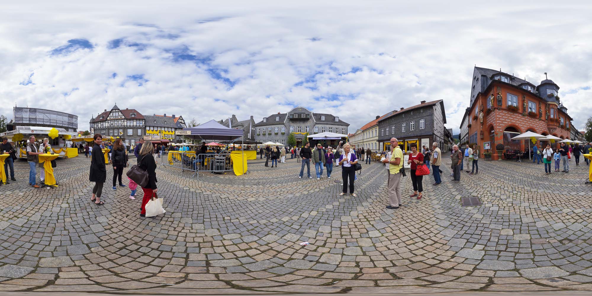 Panorama  Goslar - Markt - Wörthstraße