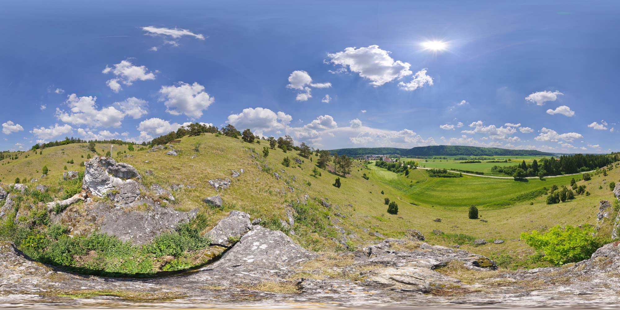 Panorama Bayern Oberbayern - Wacholderheide bei Gungolding