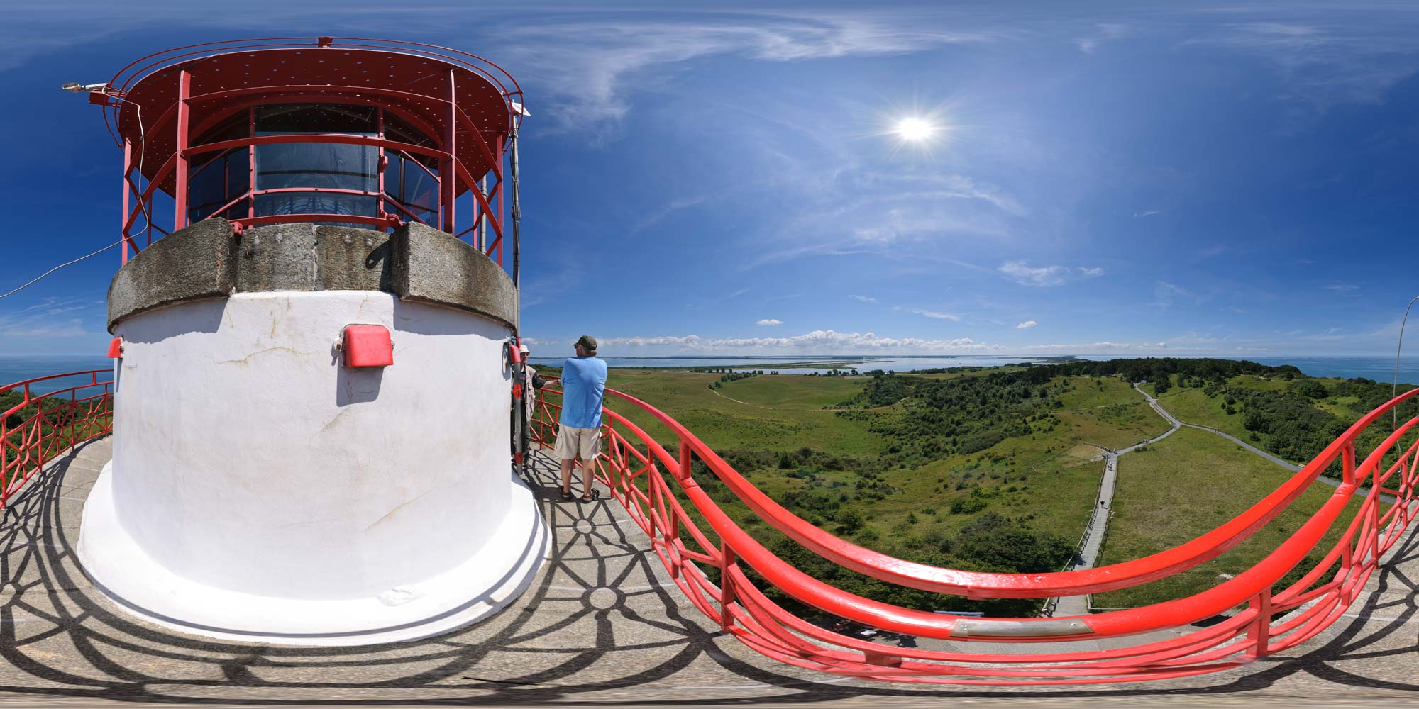 Panorama  Hiddensee - Leuchtturm Dornbusch - Aussicht nach Süden