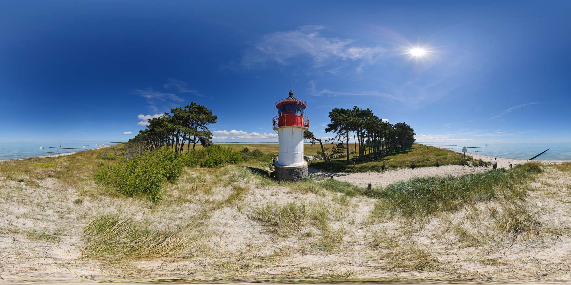 Panorama  Hiddensee - Gellen - Leuchtturm