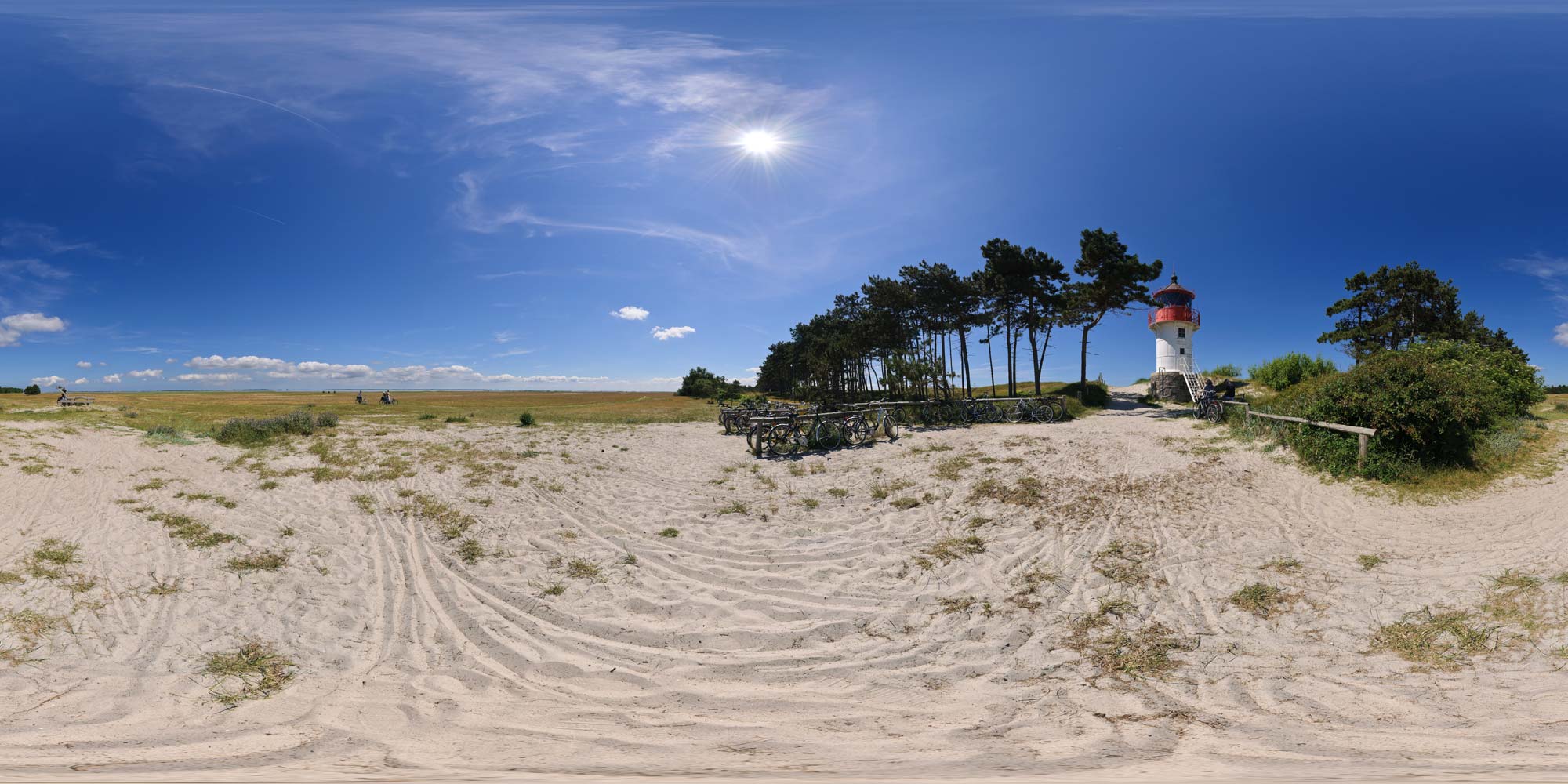 Panorama  Hiddensee - Gellen - Leuchtturm Ostseite