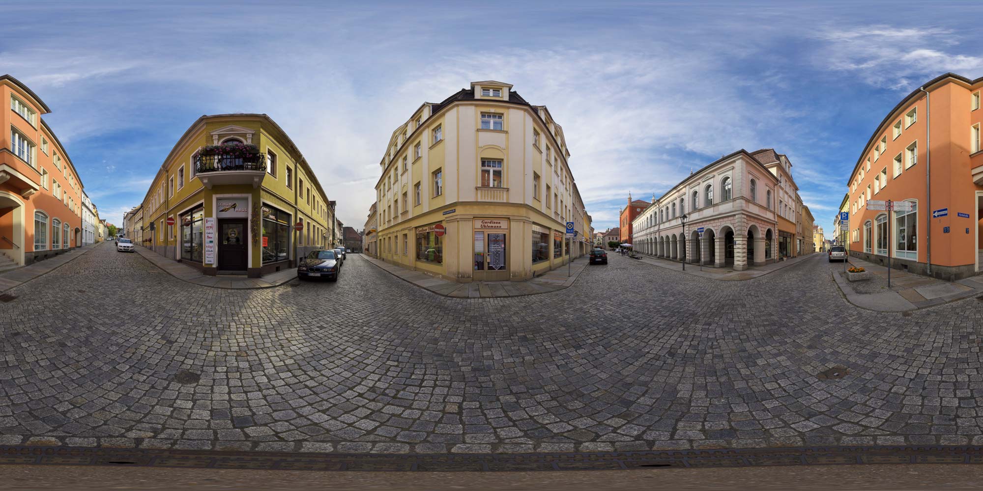 Panorama  Kamenz - Kirchstraße