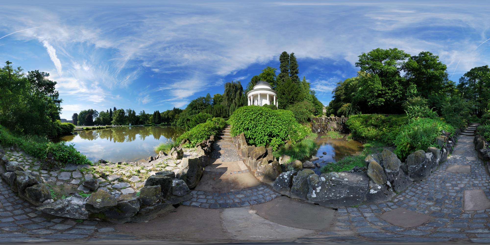Panorama  Kassel - Park Wilhelmshöhe - Apollo-Tempel