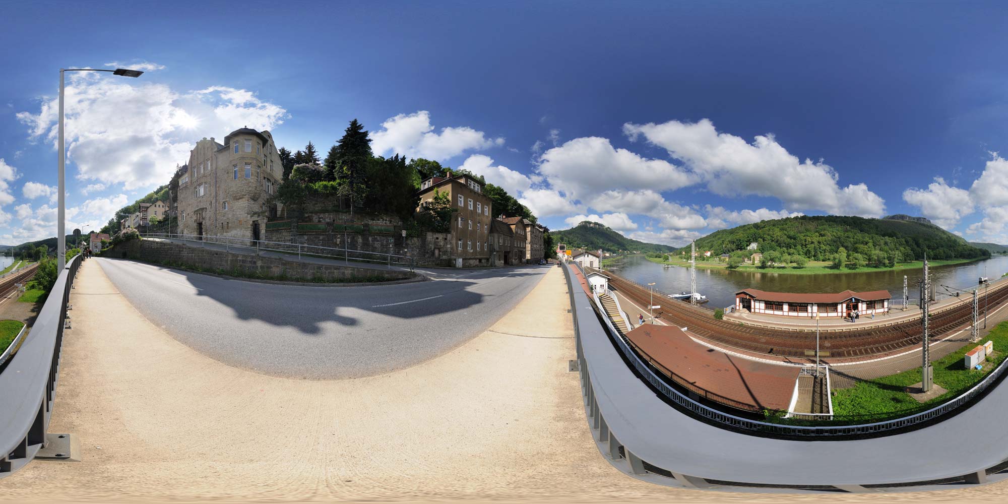 Panorama  Königstein - Am Bahnhof
