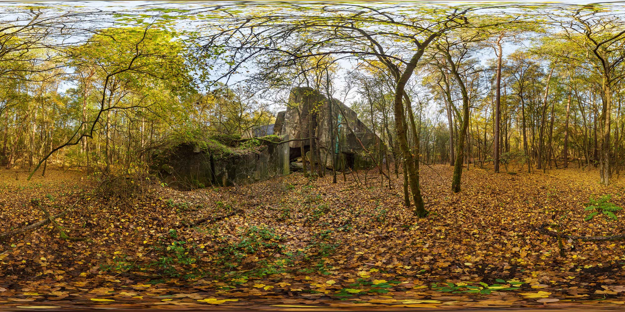 Panorama  Bunker Koralle - Hauptbunker - Westansicht