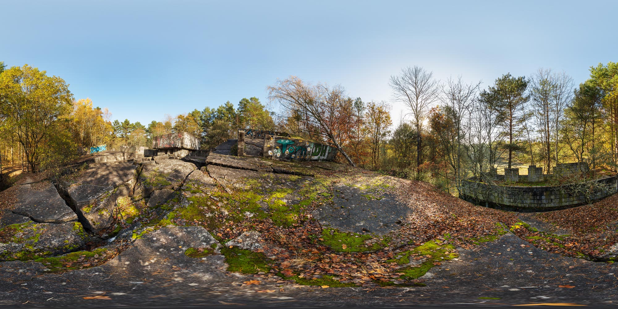 Panorama  Bunker Koralle - Lagezimmerbunker - Platte