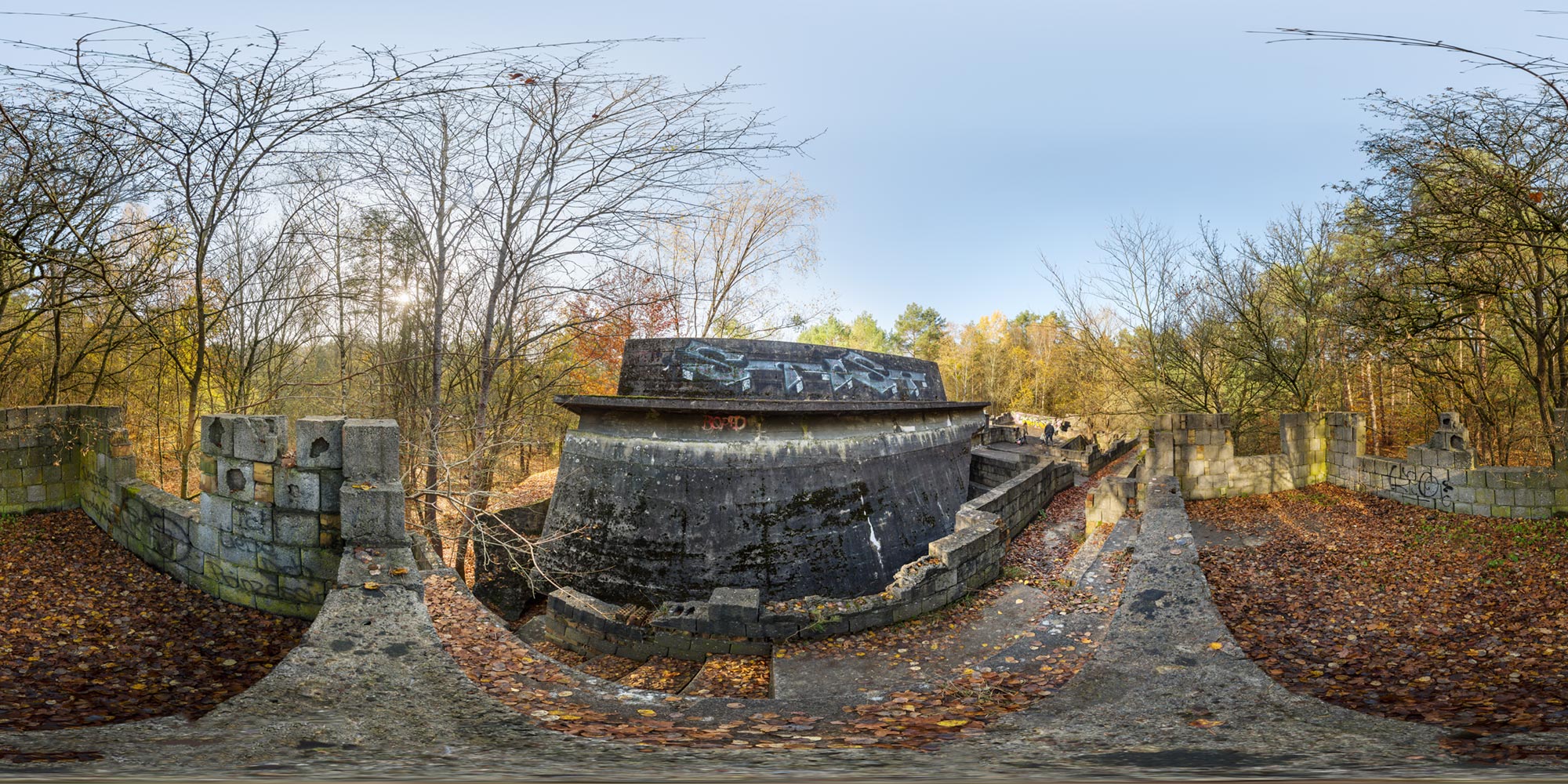 Panorama  Bunker Koralle - Lagezimmerbunker - Terrasse