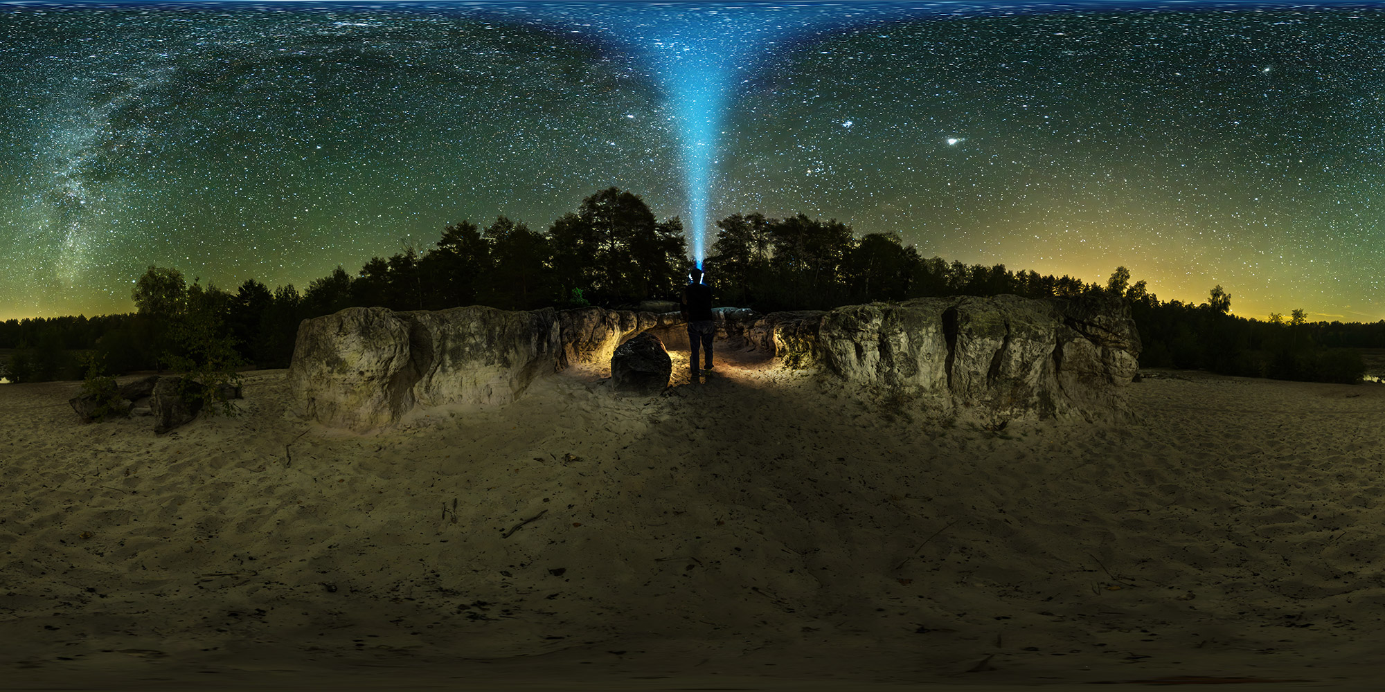 Panorama  Hohenleipisch Restlöcher - Grube Gotthold Astrofotografie