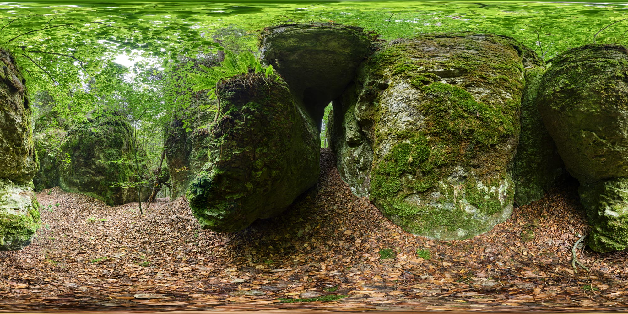 Panorama  Krottensee - Brunstein - Höhle