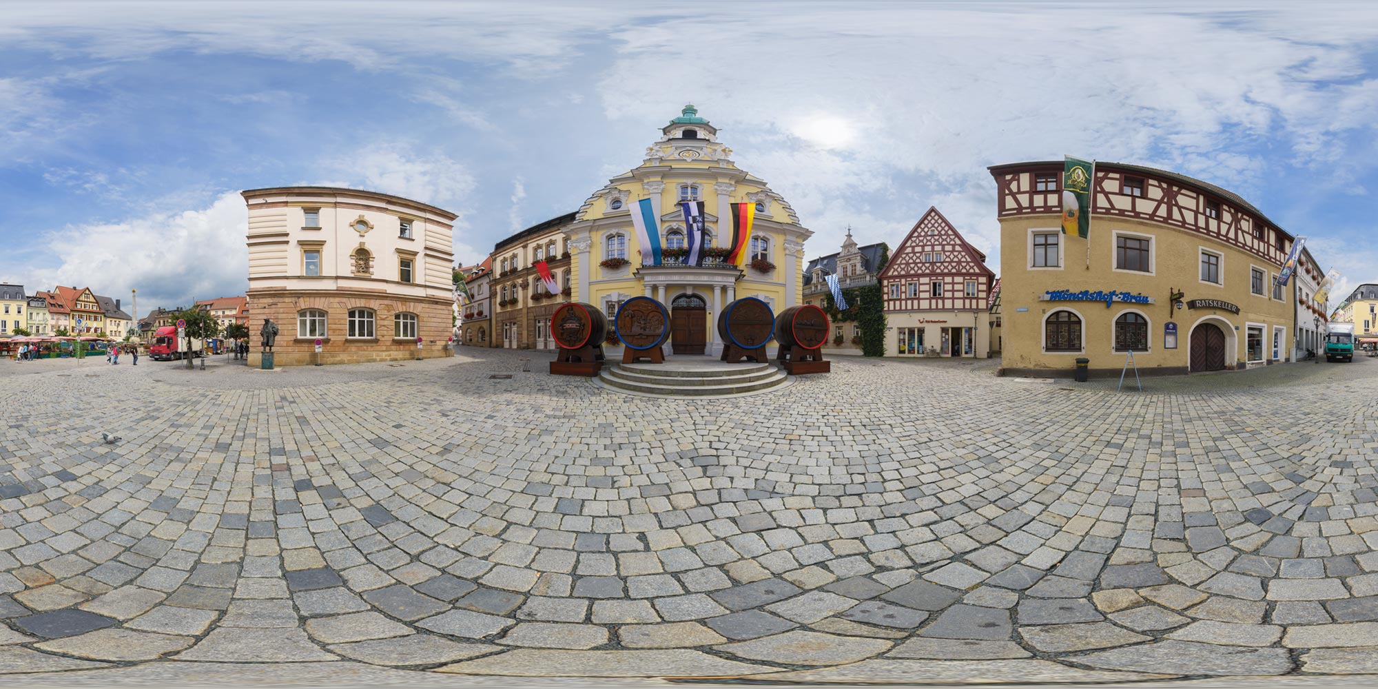 Panorama  Kulmbach - Rathaus