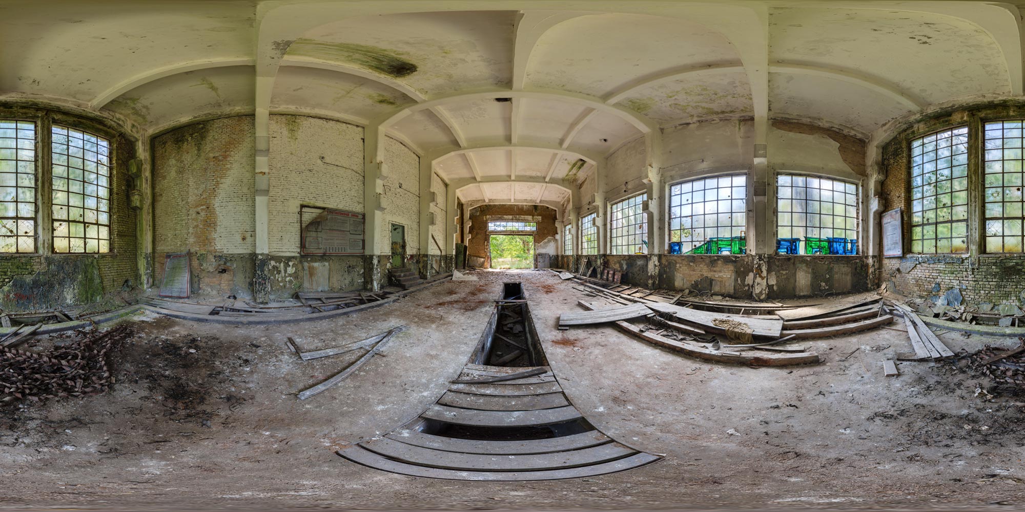 Panorama  Kummersdorf - Kasernen - Montagehalle 1