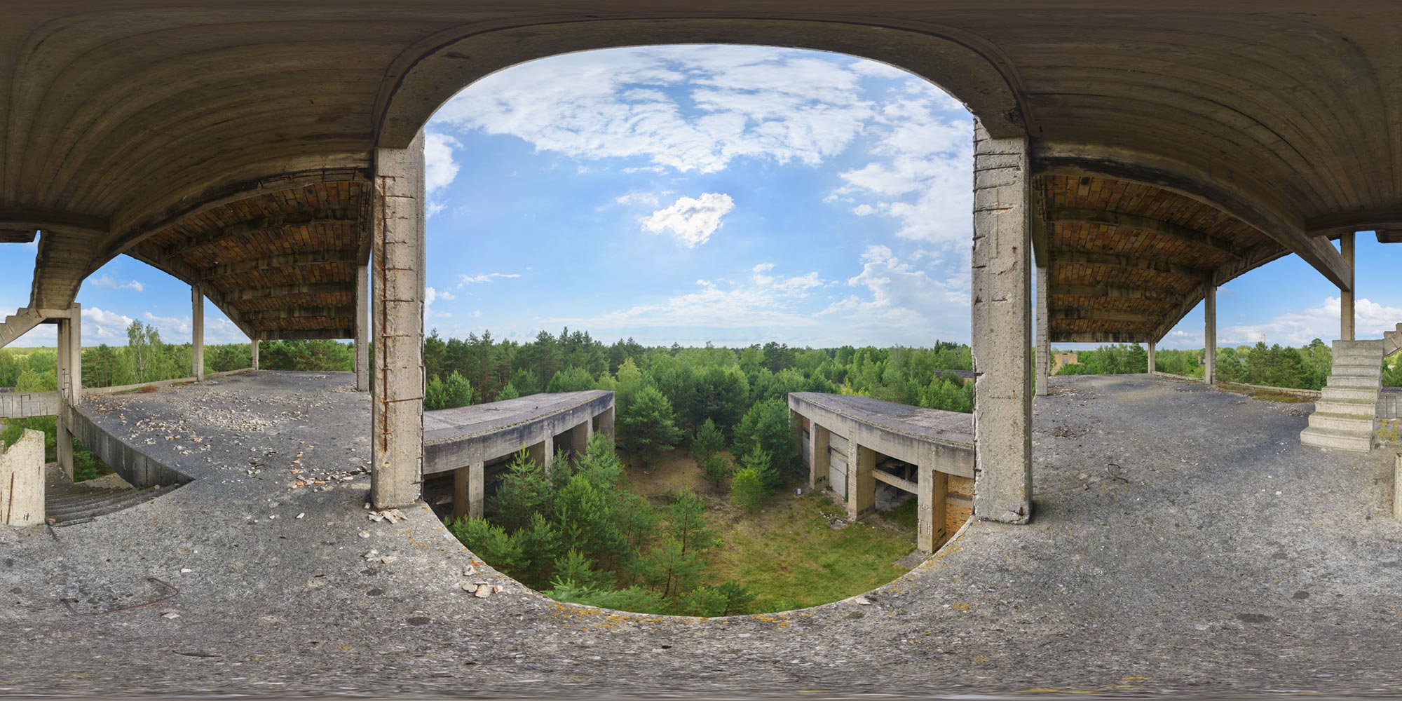 Panorama  Kummersdorf - Mercedes-Bau - Dach Etage 2