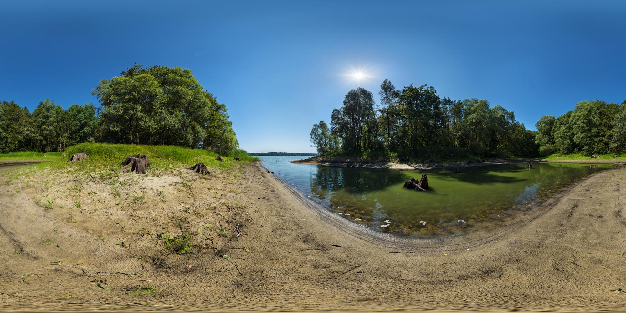 Panorama  Obersee bei Kyritz - Kleine Bucht