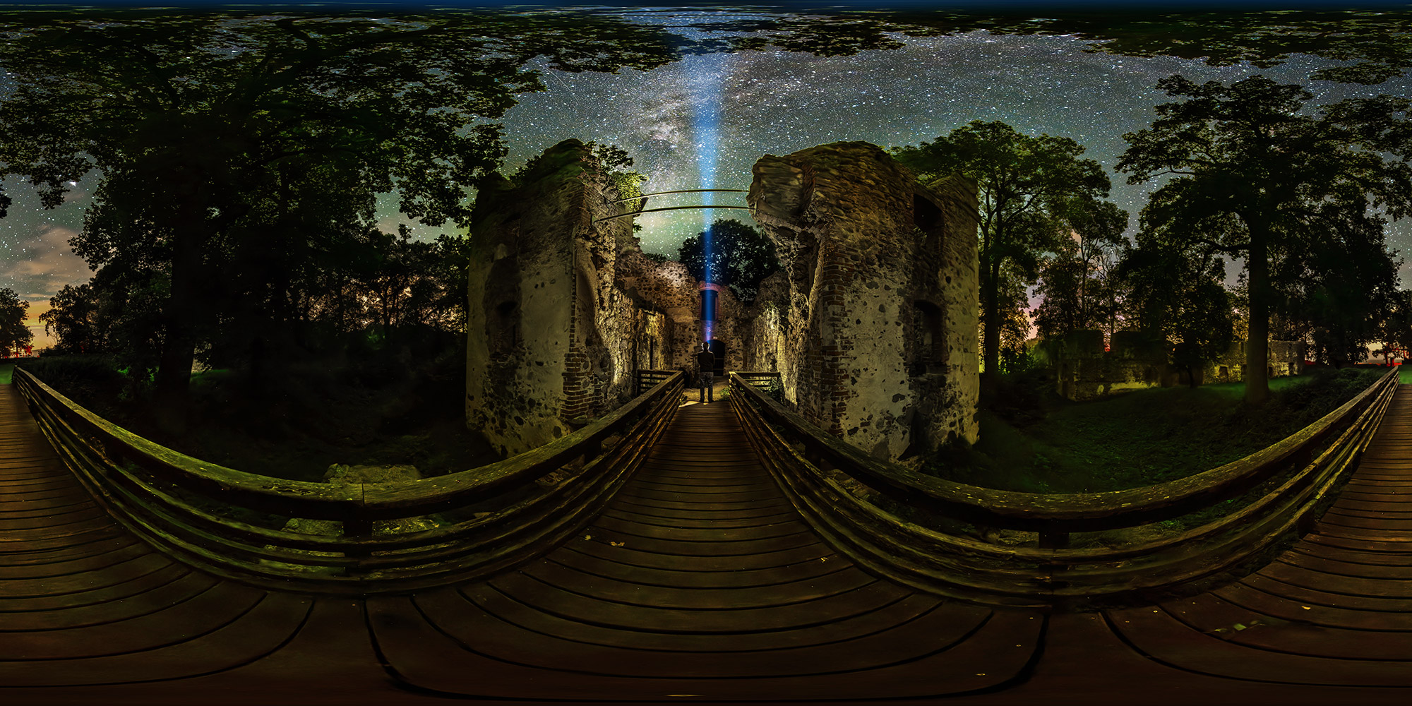 Panorama  Veste Landskron - Brücke Astrofotografie