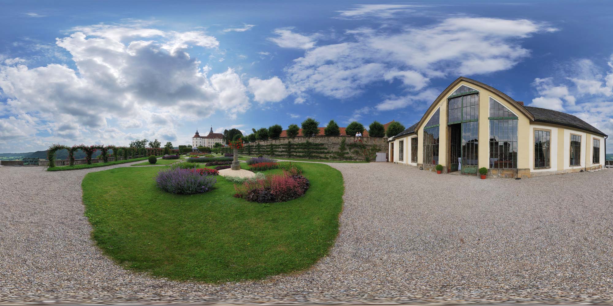 Panorama  Langenburg - Barockgarten