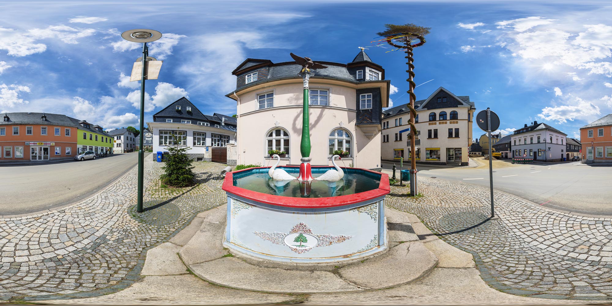 Panorama  Lehesten - Marktplatz