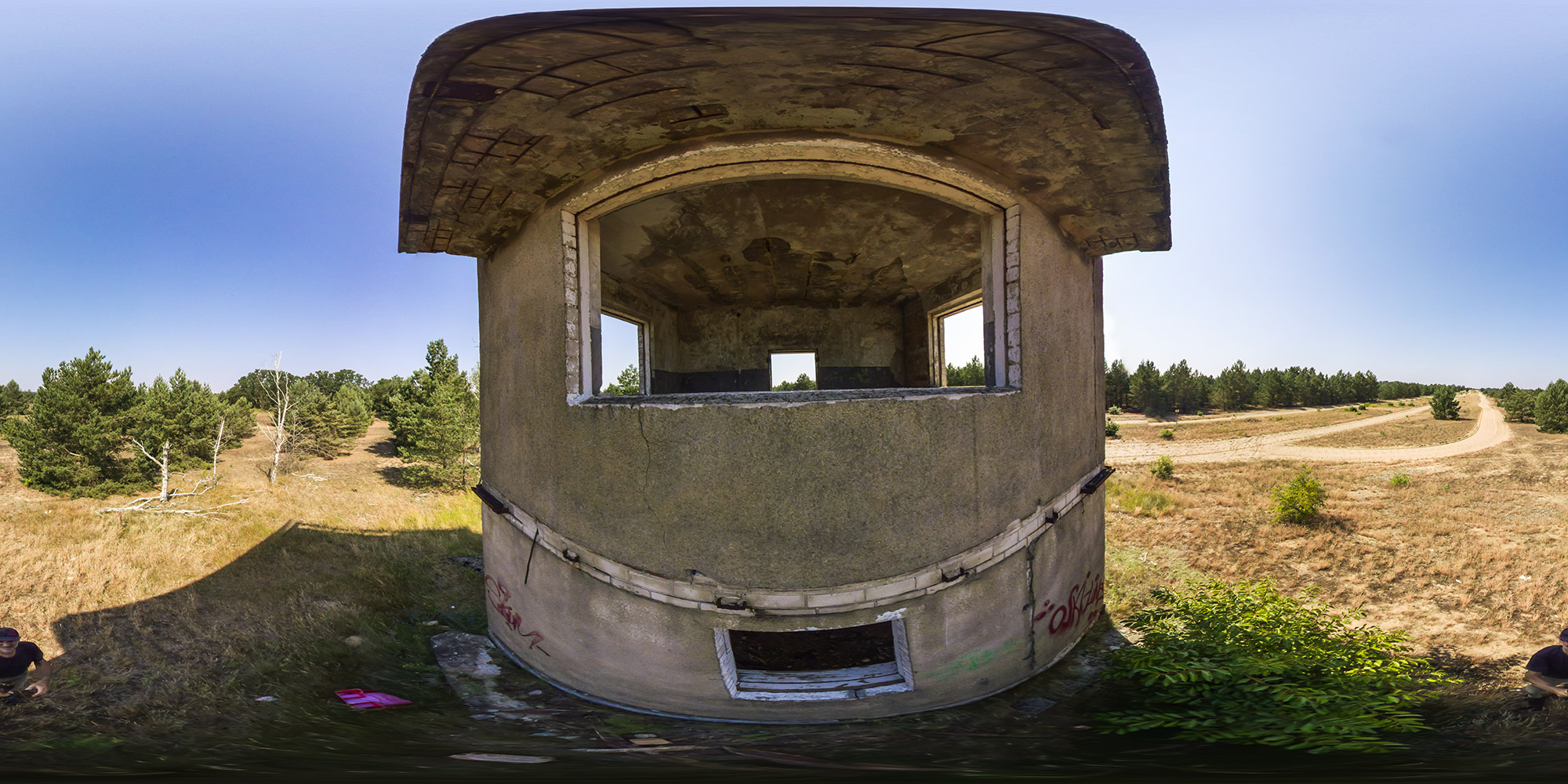 Panorama  Wurzelberge bei Luckenwalde - Wachtturm von oben