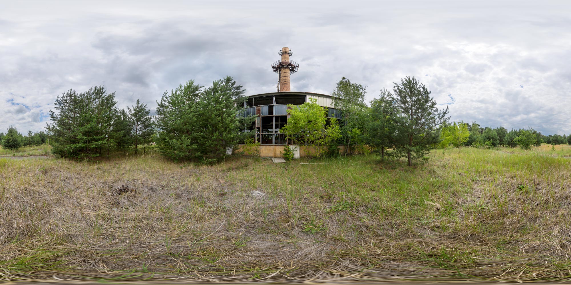Panorama  Luckenwalde Kasernen - Heizhaus Westansicht
