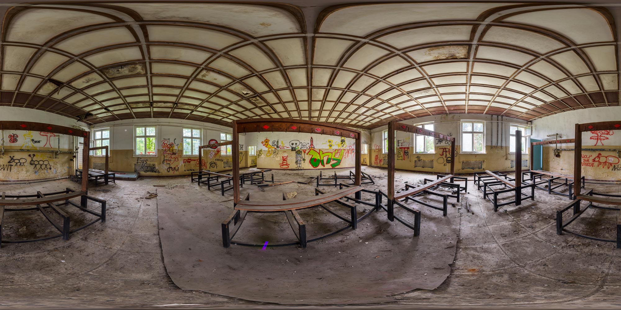 Panorama  Luckenwalde Kasernen - Umkleide 1