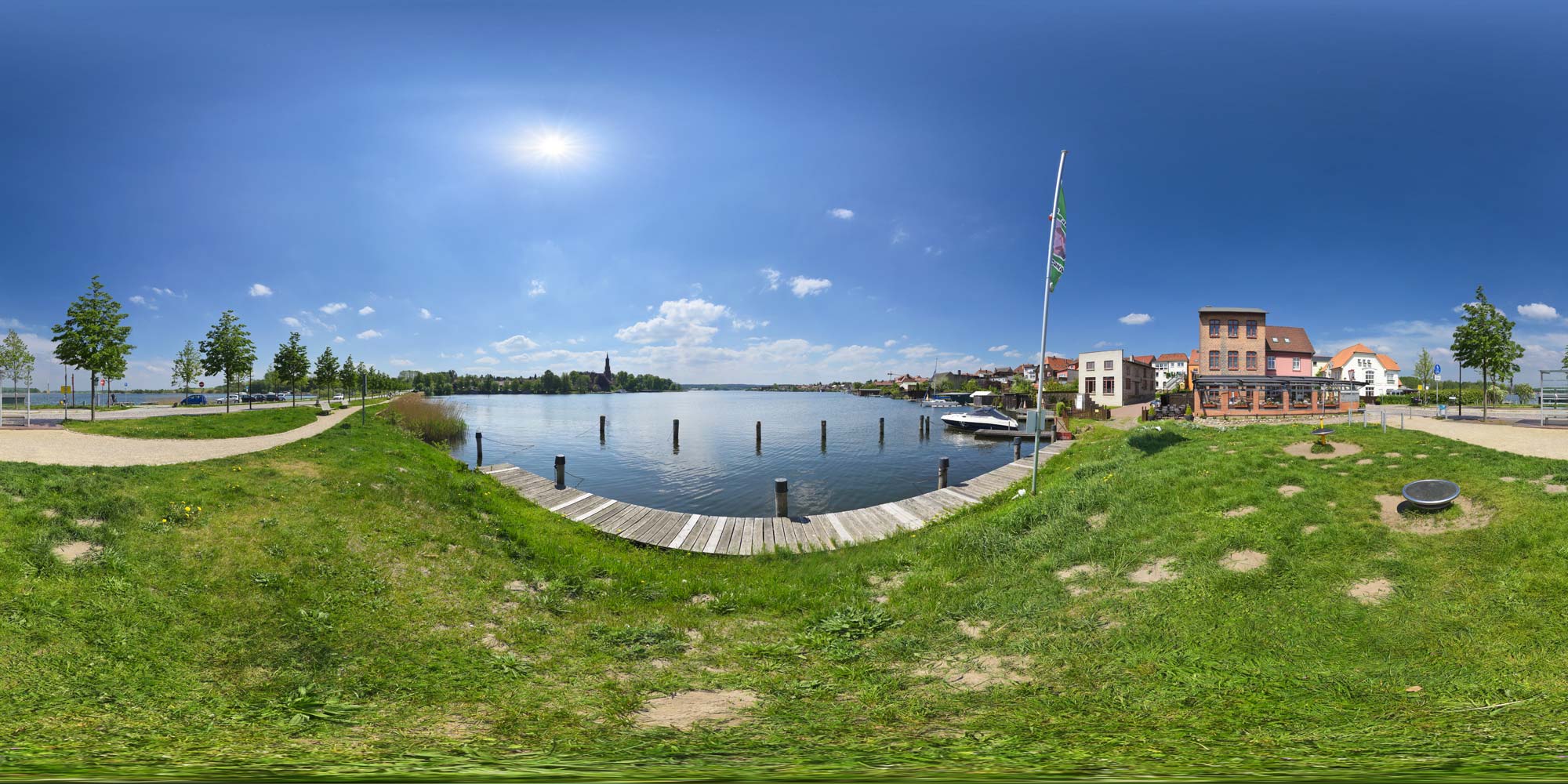 Panorama  Malchow (Mecklenburg) - Lange Straße
