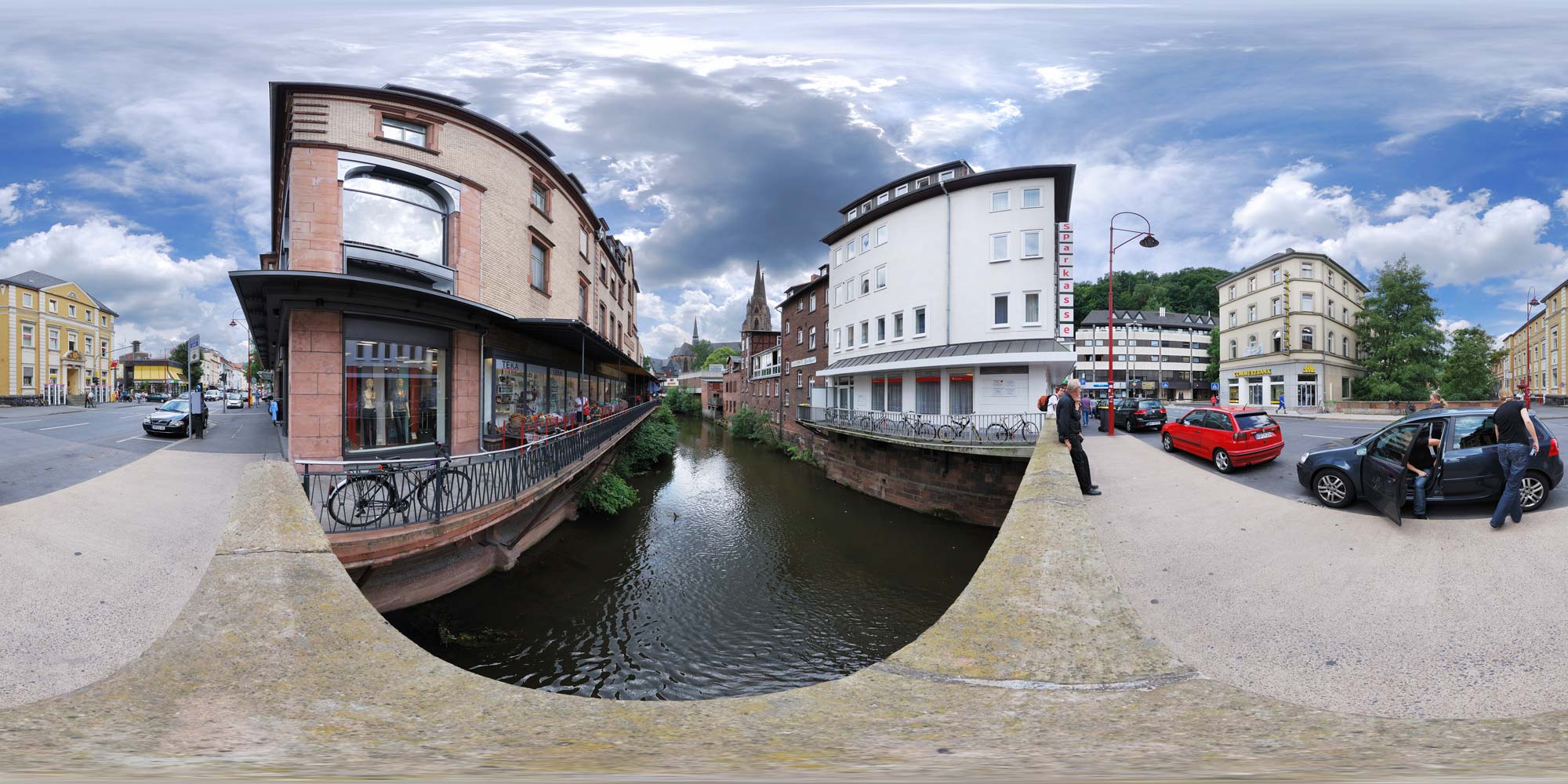 Panorama  Marburg - Bahnhofstraße