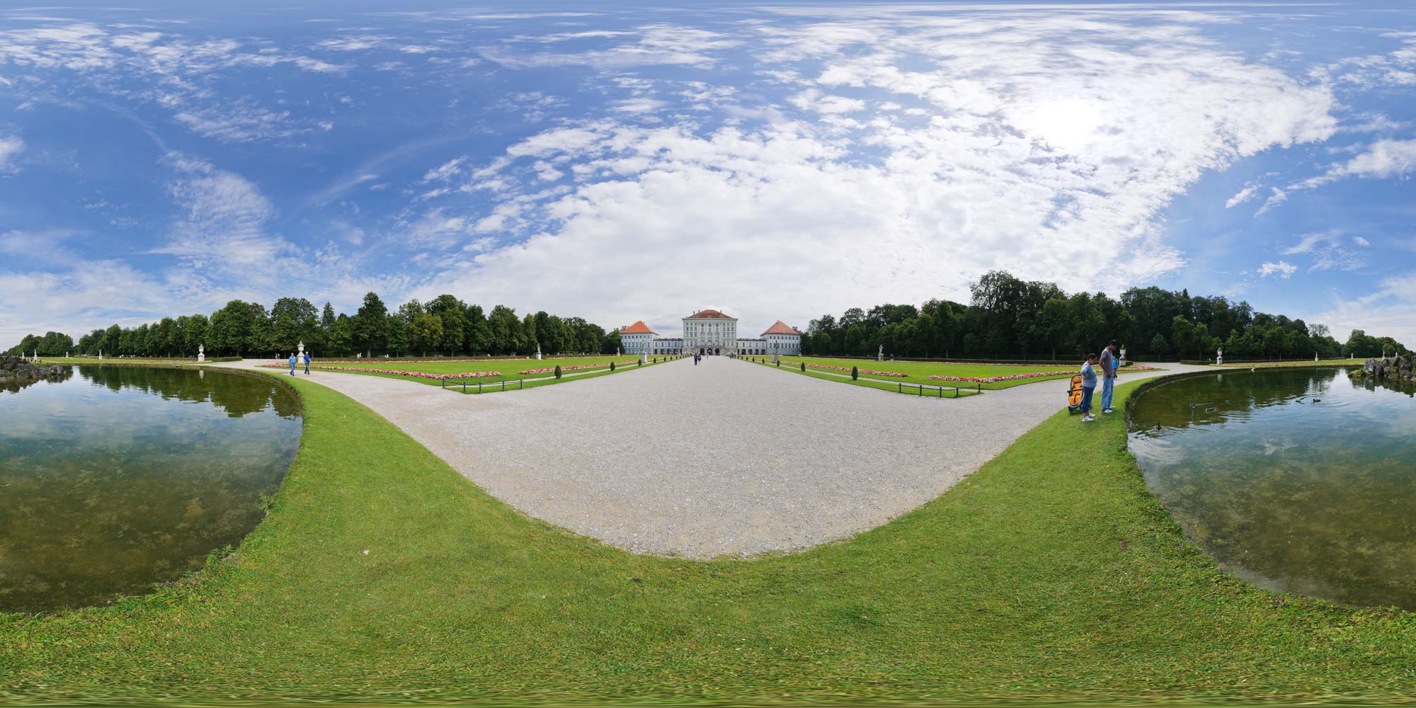 Panorama München Schloss Nymphenburg - Brunnen