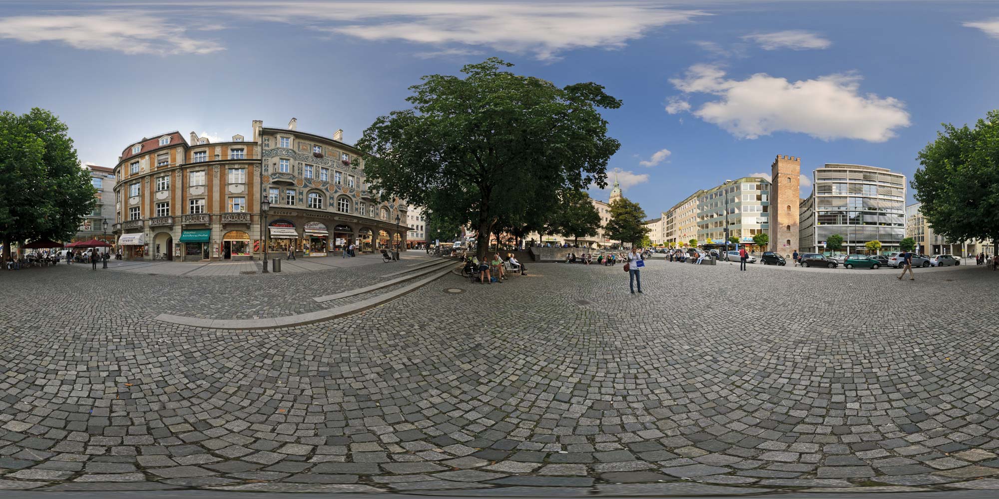 Panorama  München - Rindermarkt