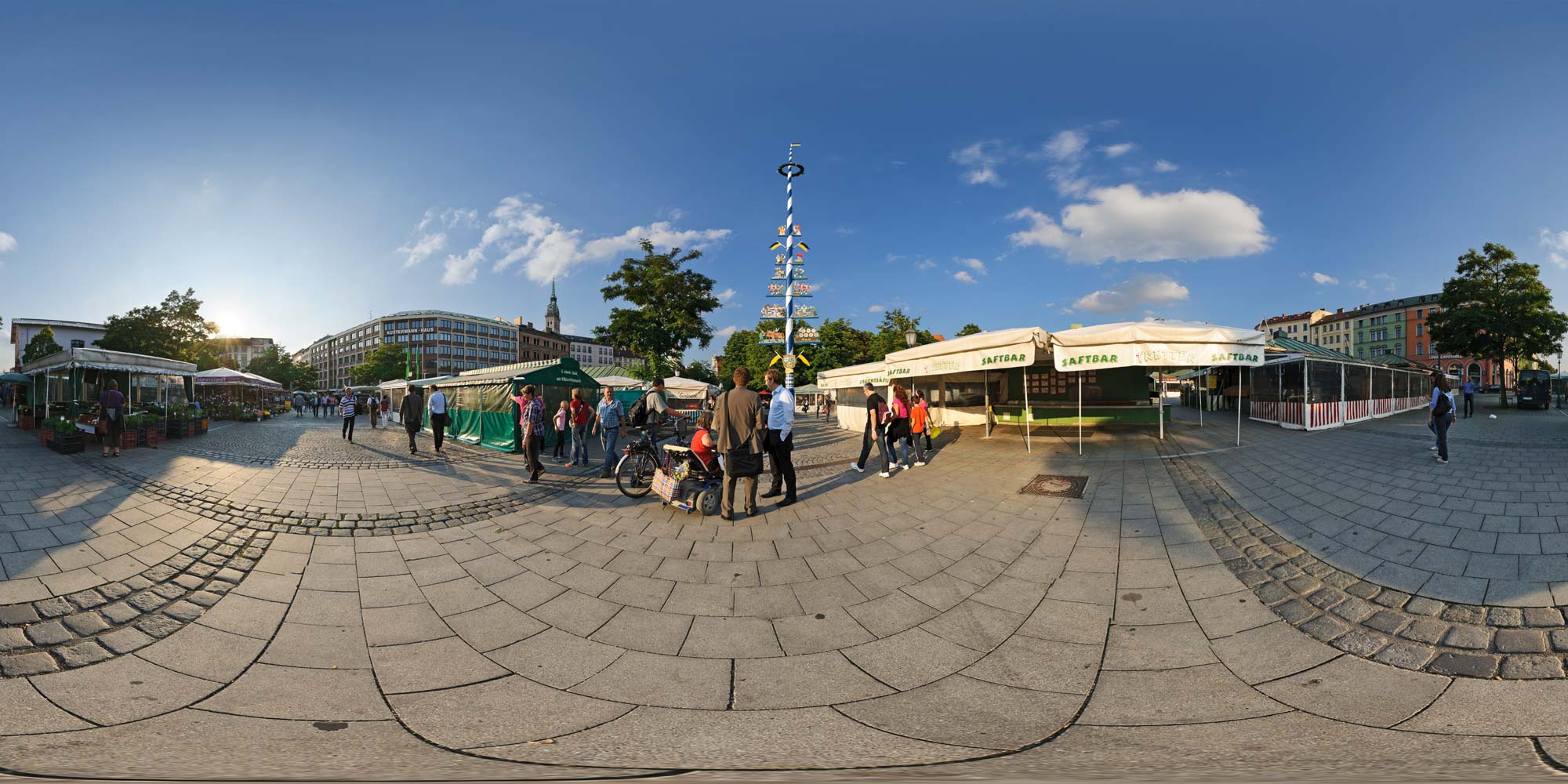 Panorama München Viktualienmarkt - Markt