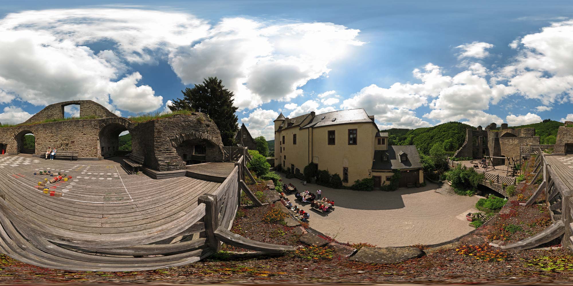 Panorama  Neuerburg - Burg