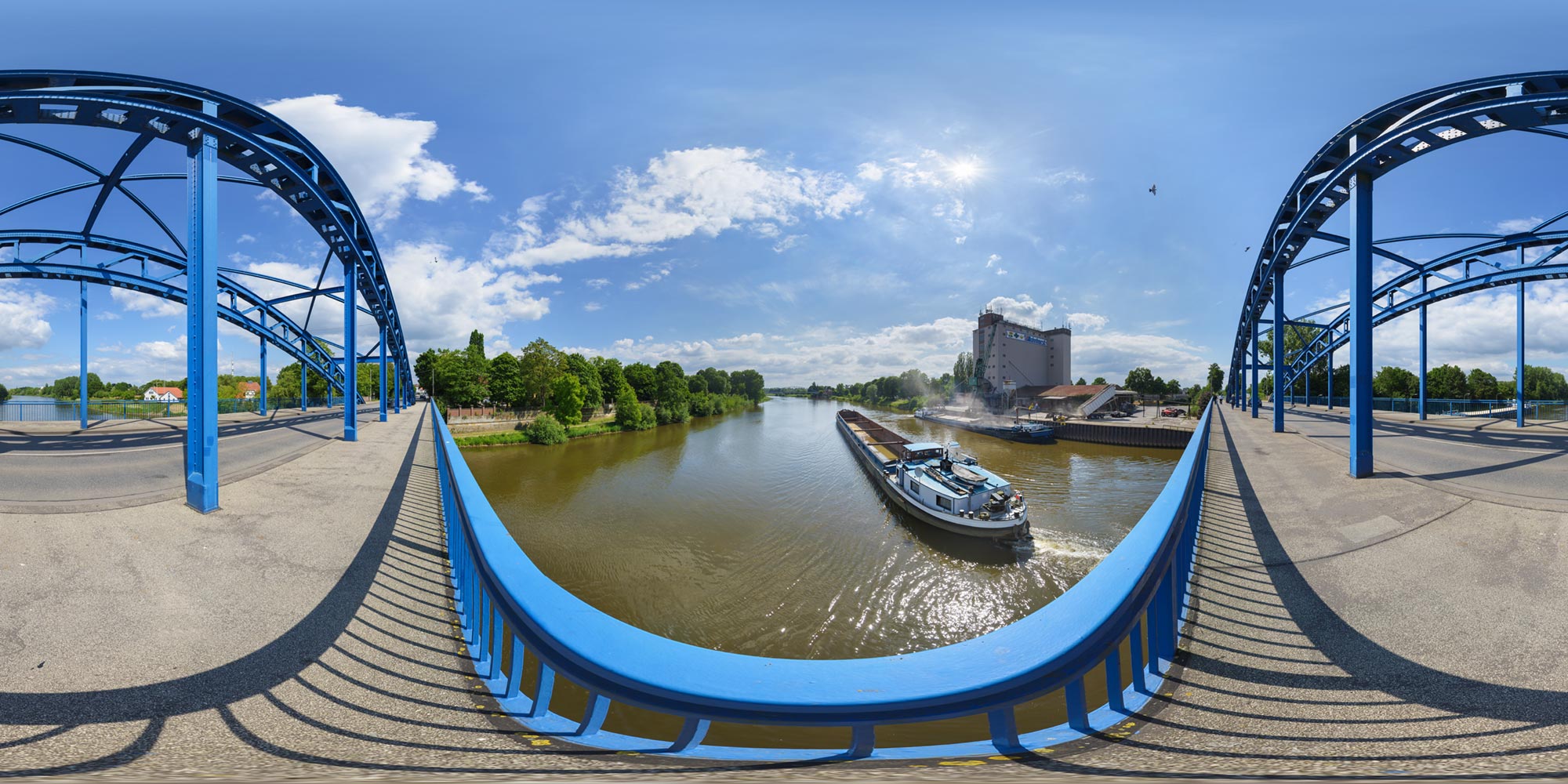 Panorama  Nienburg/Weser - Weserbrücke