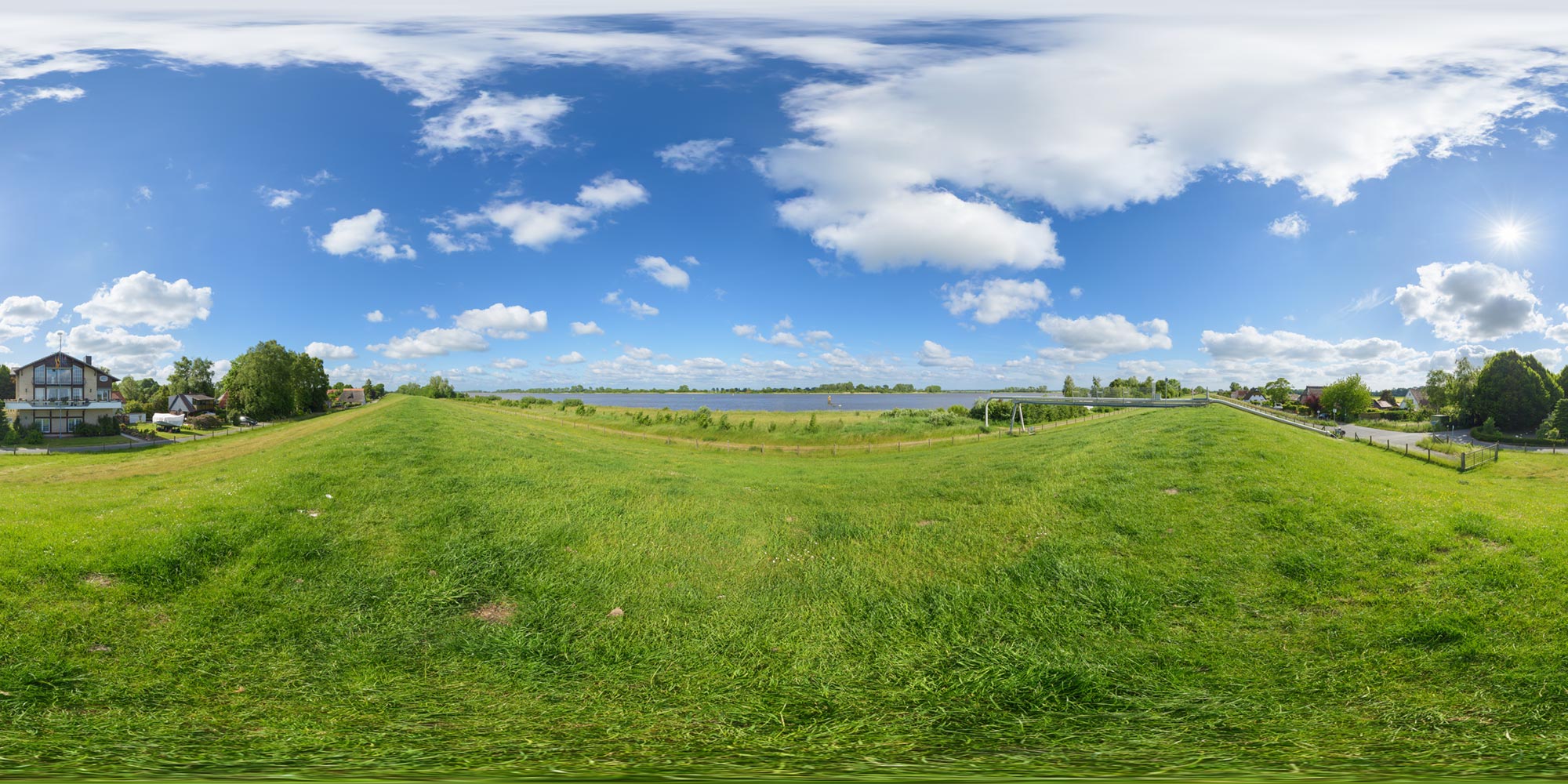 Panorama Niedersachsen Nordost - Deich bei Oberhammelwarden