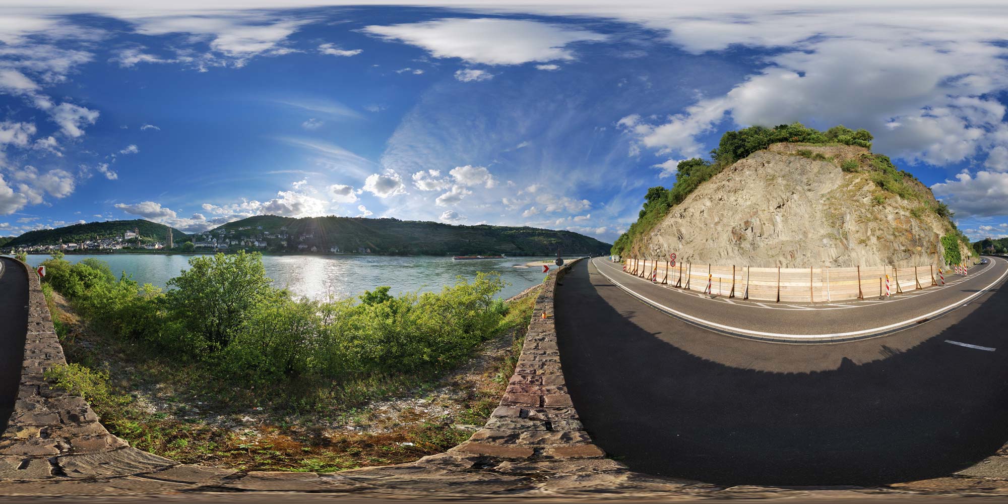 Panorama  Mittelrhein - Oberwesel - Nordufer