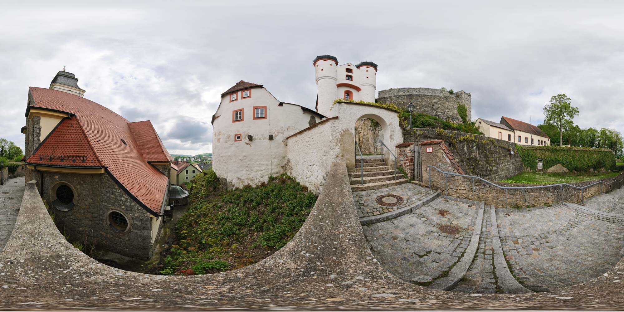 Panorama  Parsberg - Burg - Aufgang