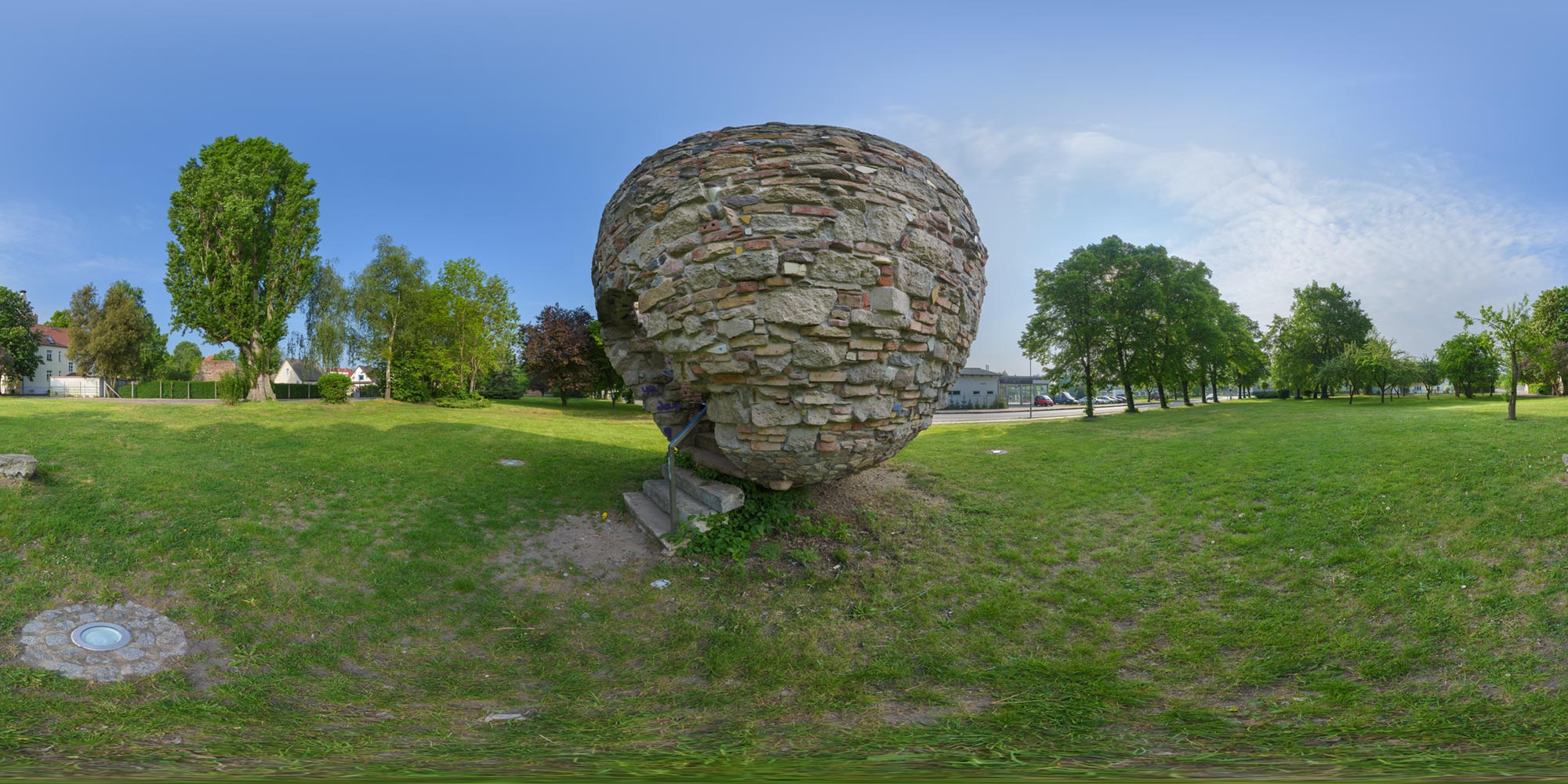 Panorama  Pasewalk - Trümmerkugel - Fischerstraße